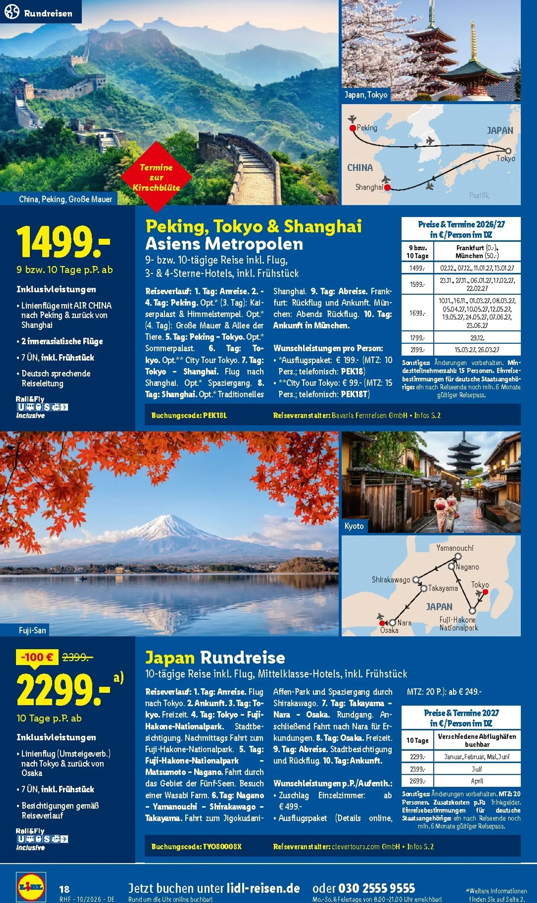 Lidl - Reise-Highlights Prospekt – von Mittwoch 30.09.2026 bis Samstag 31.10.2026 von 30. September bis 31. Oktober 2026 - Prospekt seite 18