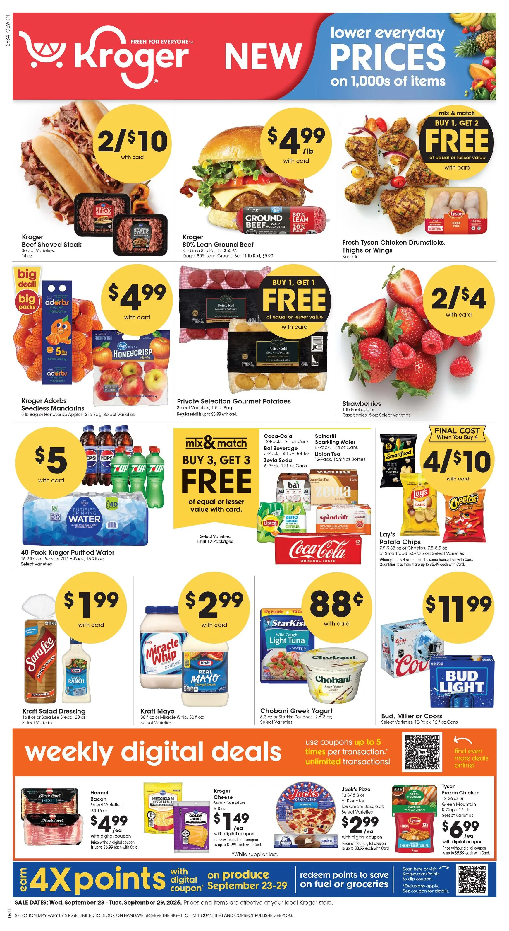 Weekly ad Kroger Weekly Digital Deals from September 23 to September 29 2026 - Page 1