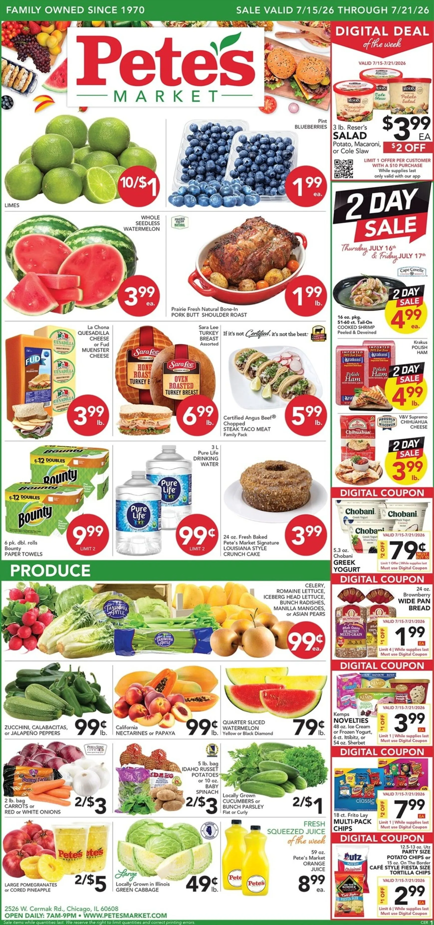 Weekly ad Current Pete's Fresh Market - Cermak & Rockwell leaflet valid from Wednesday 07/15/2026 to Tuesday 07/21/2026 from July 15 to July 21 2026 - Page 1