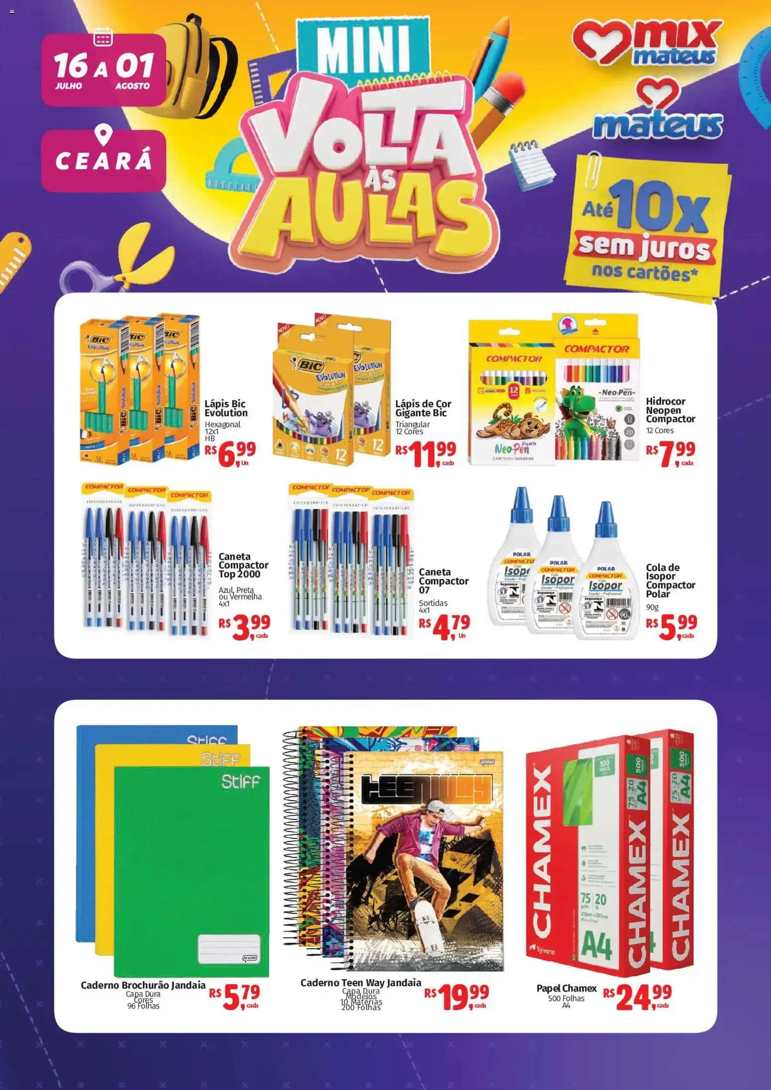 Encarte de Mateus ofertas Volta às aulas de 16/07/2026 | Promoções Online 16 de julho até 1 de agosto 2026 - Pagina 1