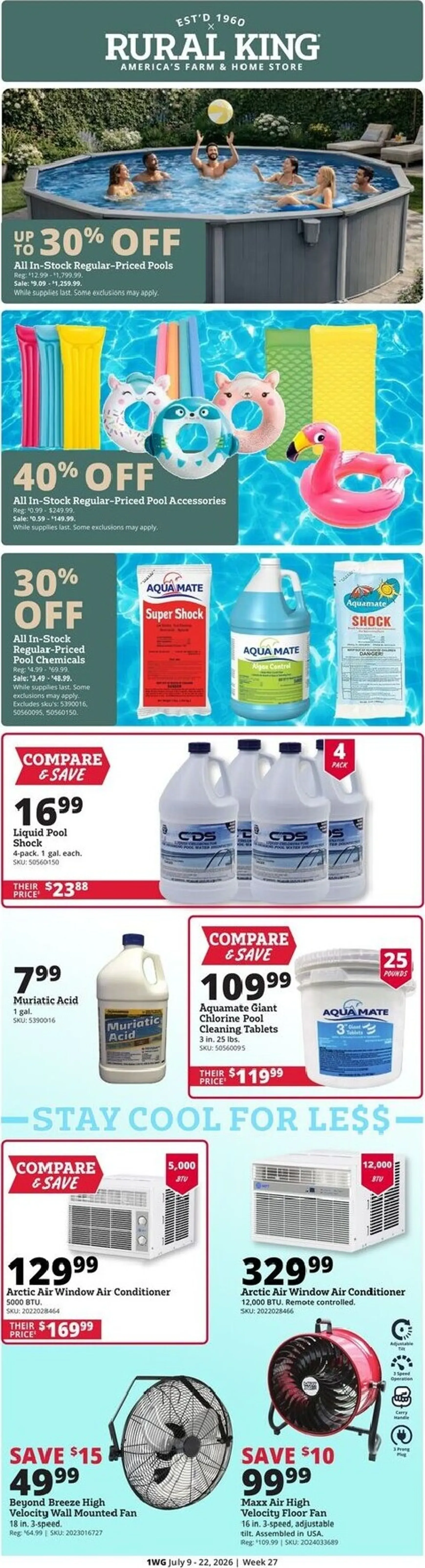 Current Rural King leaflet valid from Thursday 07/09/2026 to Wednesday 07/22/2026