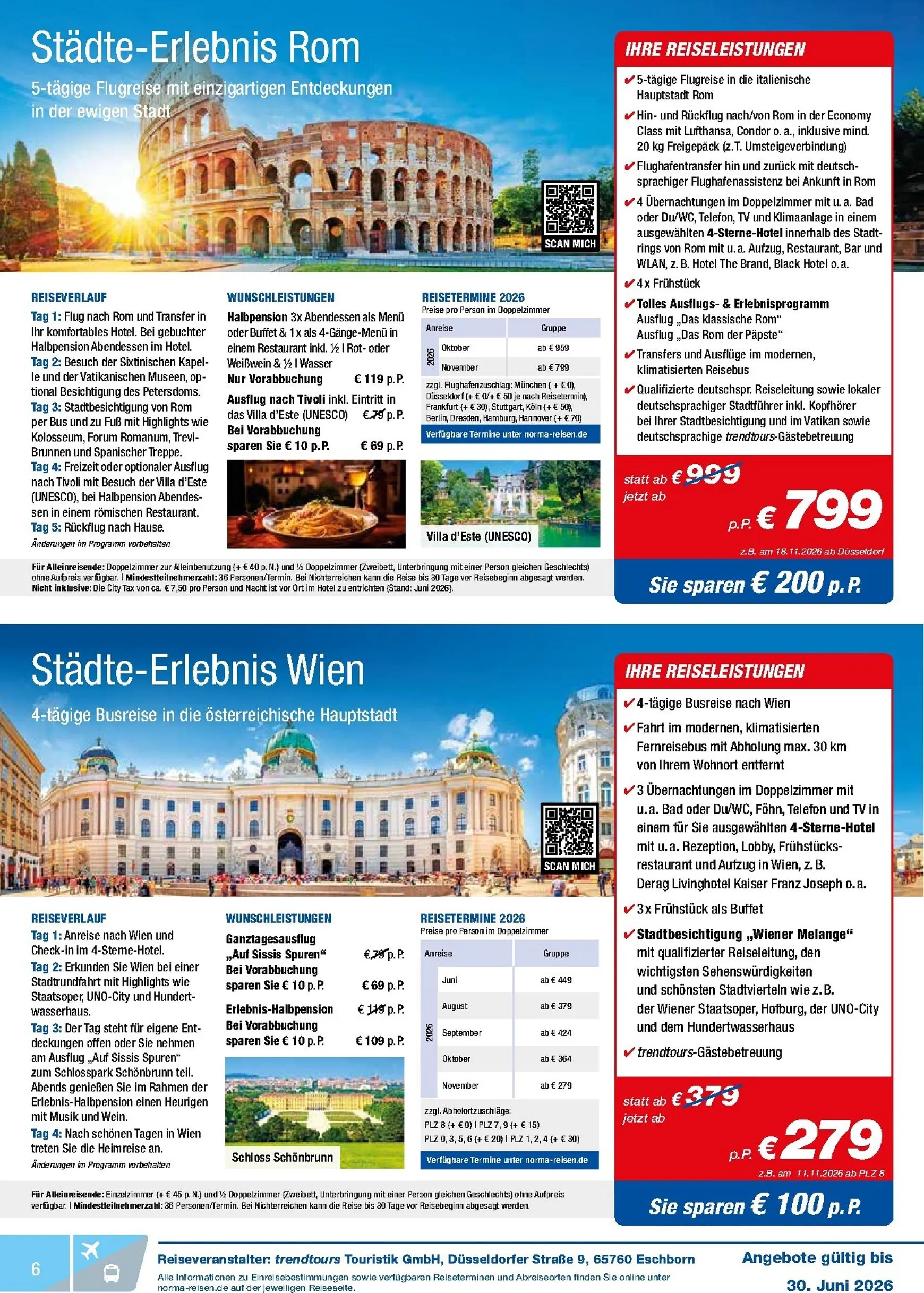 Norma - Reisen Prospekt – von Montag 01.06.2026 bis Dienstag 30.06.2026 von 1. Juni bis 30. Juni 2026 - Prospekt seite 6