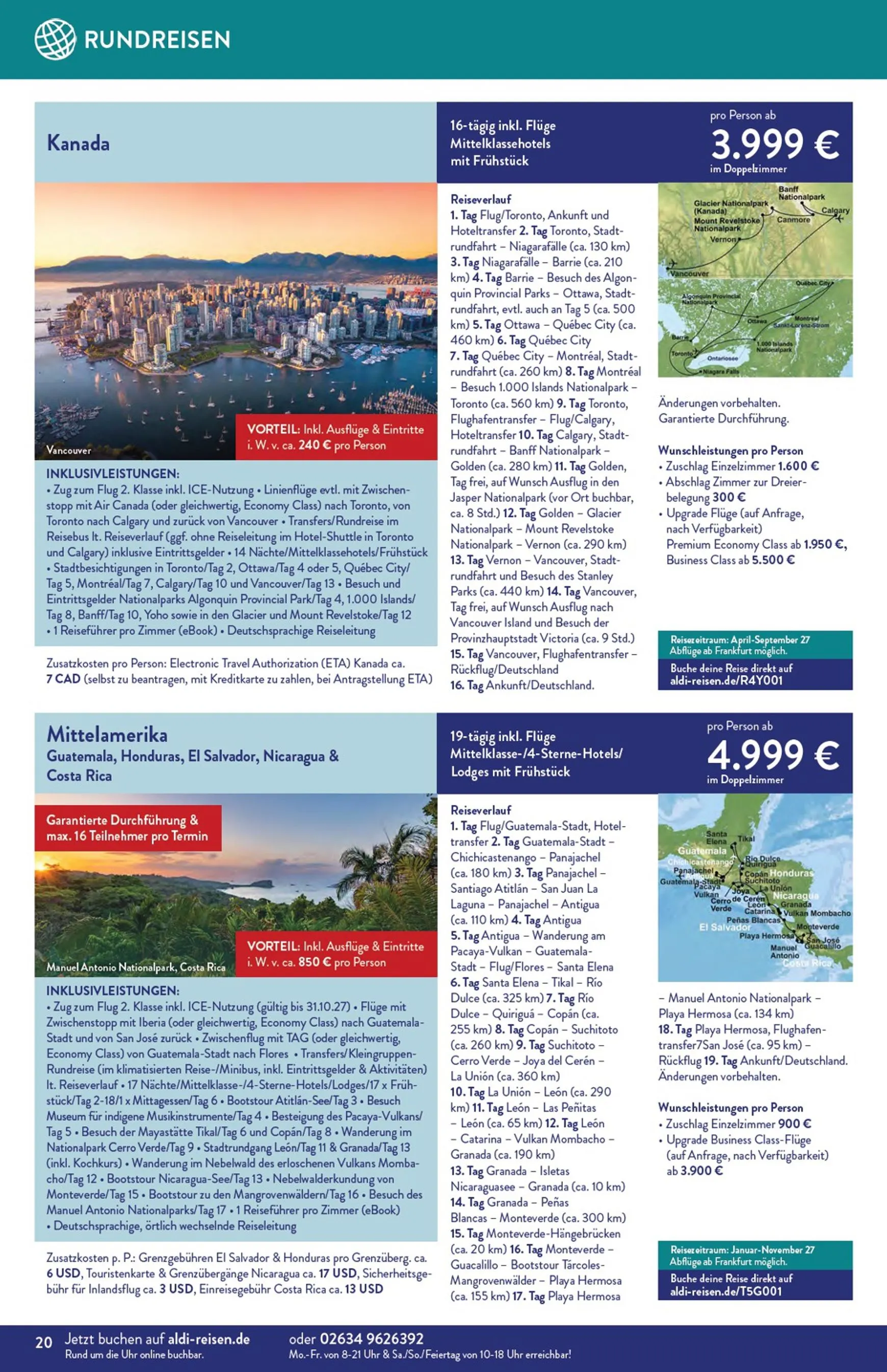 ALDI REISEN - Die Welt Entdecken! (Ausgabe August) von 3. August bis 31. August 2026 - Prospekt seite 20