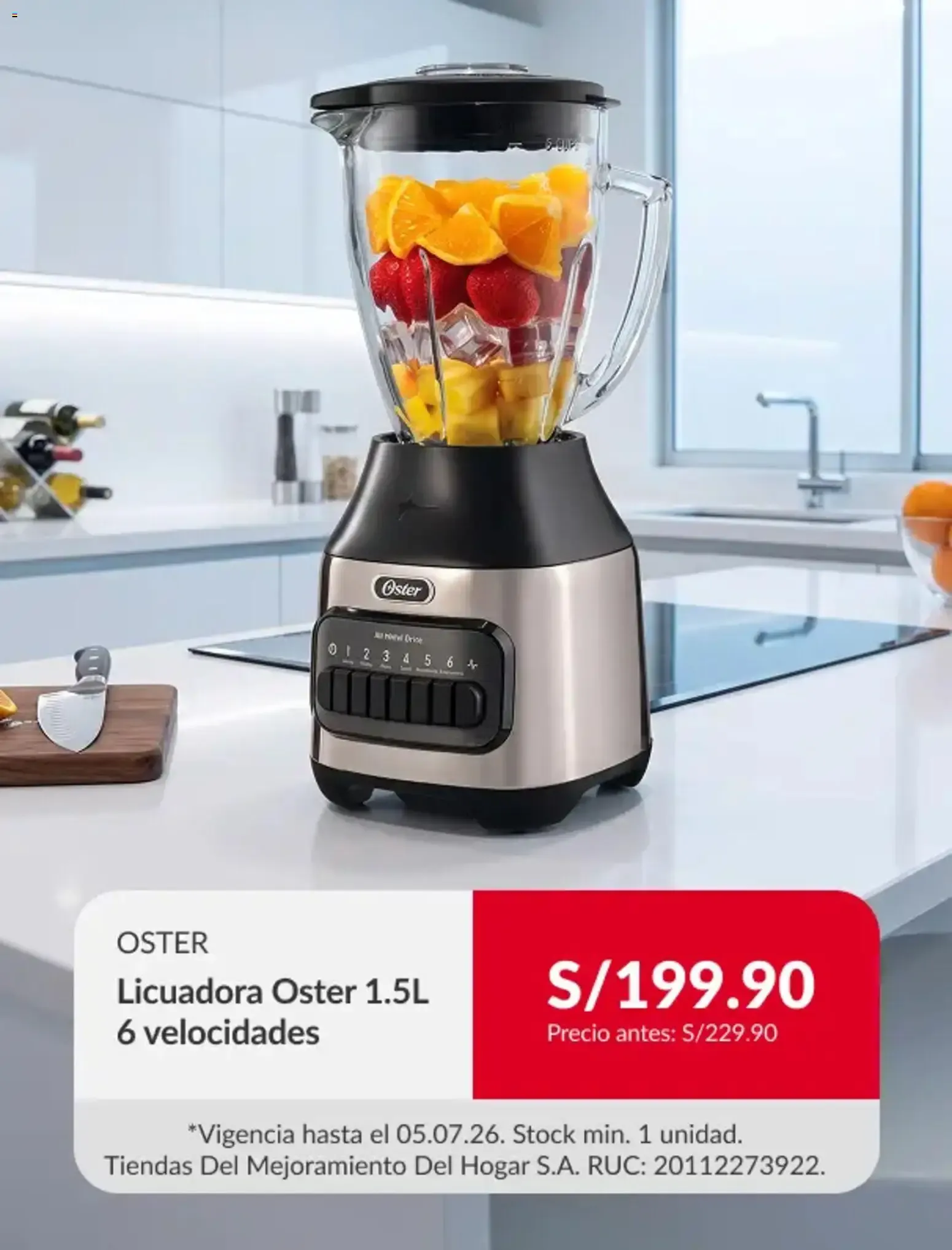 Catalogo de OSTER Licuadora Oster 1.5L 6 velocidades 1 de julio al 5 de julio 2026 - Pag 1