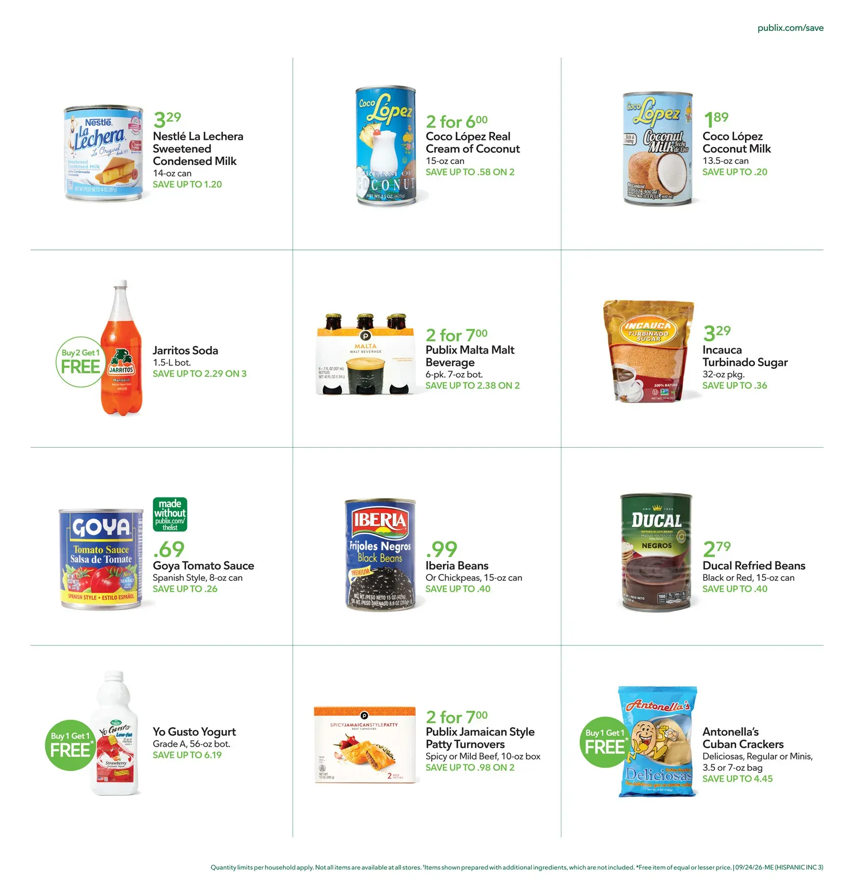 Weekly promotion Current Publix - Hispanic Heritage Month leaflet valid from Thursday 09/24/2026 to Wednesday 09/30/2026 spanning from September 24 to September 30 2026 - Page 3 for Catalogue 365