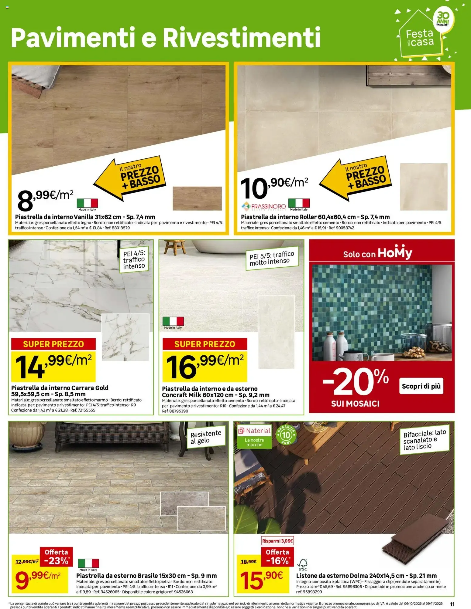 Leroy Merlin - Festa della casa: Prezzi Mai Visti! da 6 ottobre a 9 novembre di 2026 - Pagina del volantino 11