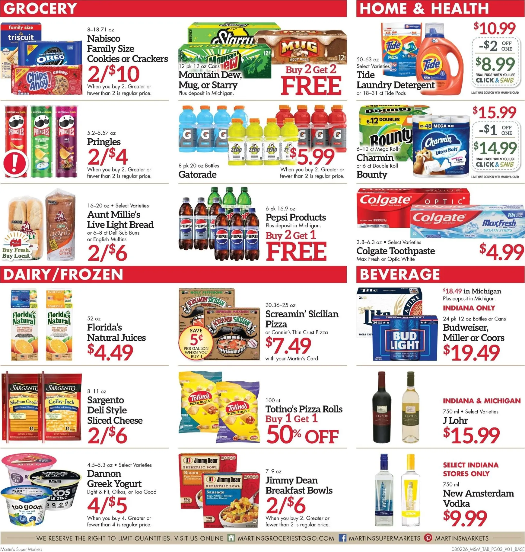 Weekly ad Current Martin's Super Markets leaflet valid from Sunday 08/02/2026 to Saturday 08/08/2026 from August 2 to August 8 2026 - Page 3