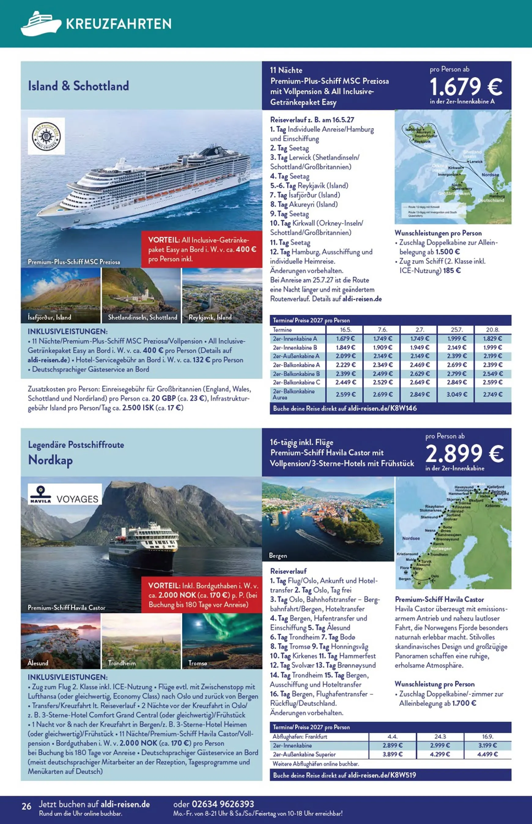 ALDI REISEN - Die Welt Entdecken! (Ausgabe August) von 3. August bis 31. August 2026 - Prospekt seite 26