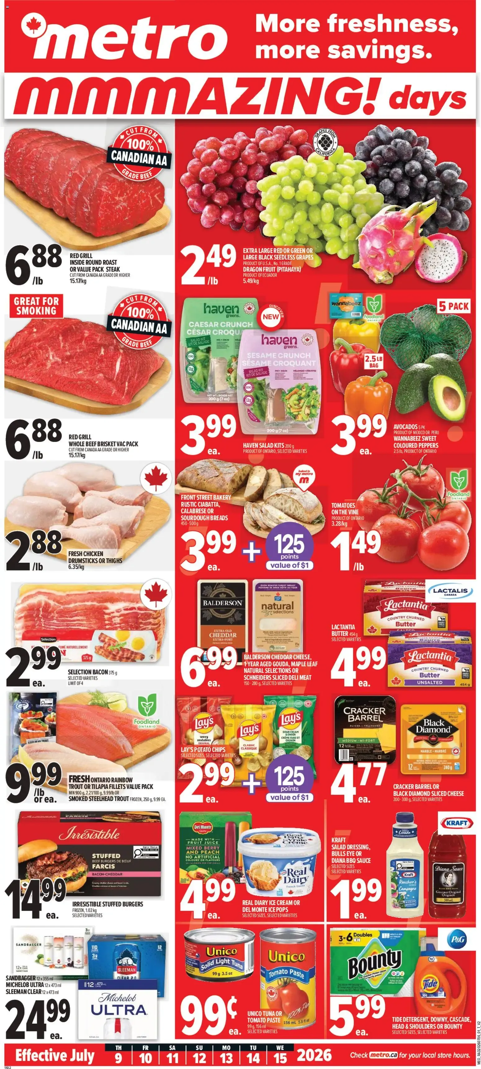 Metro weekly flyer - London from Jul 9, 2026 > weekly specials & deals from July 9 to July 15 2026 - flyer page 1