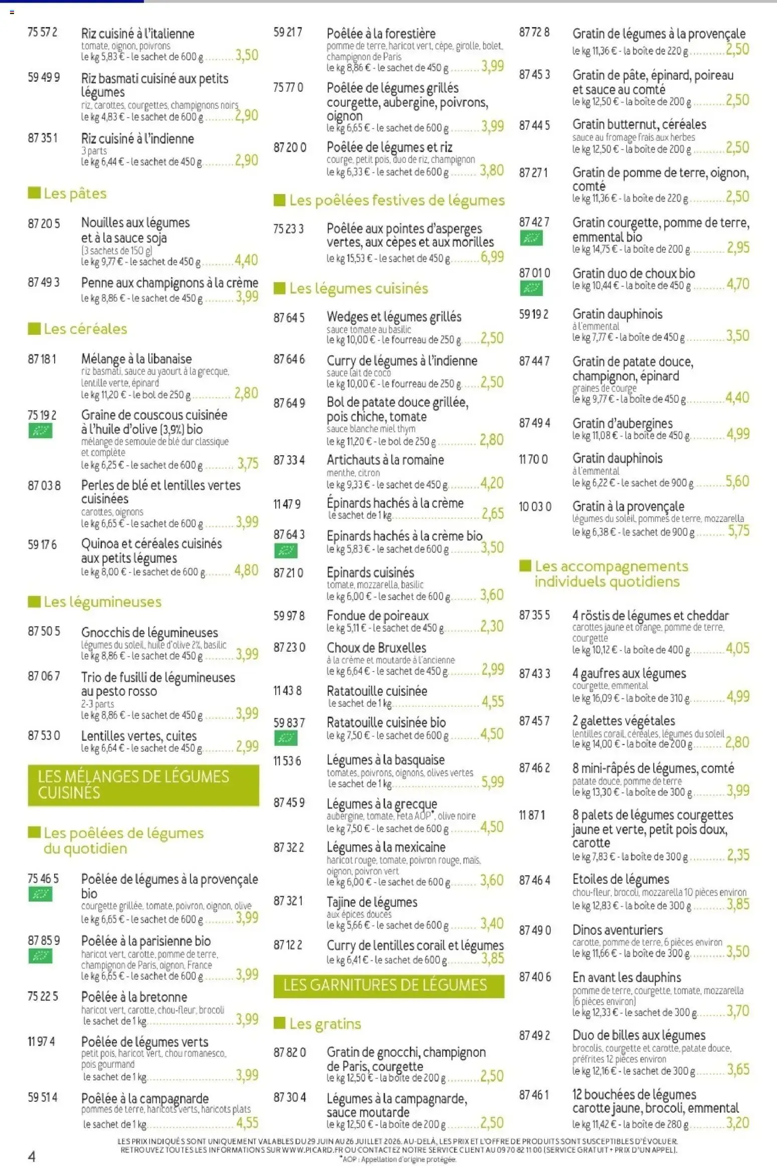 Picard - Catalogue Trimestriel à partir du 29/06/2026 - promo en ligne du 29 juin au 13 septembre 2026 - Catalogue page 4
