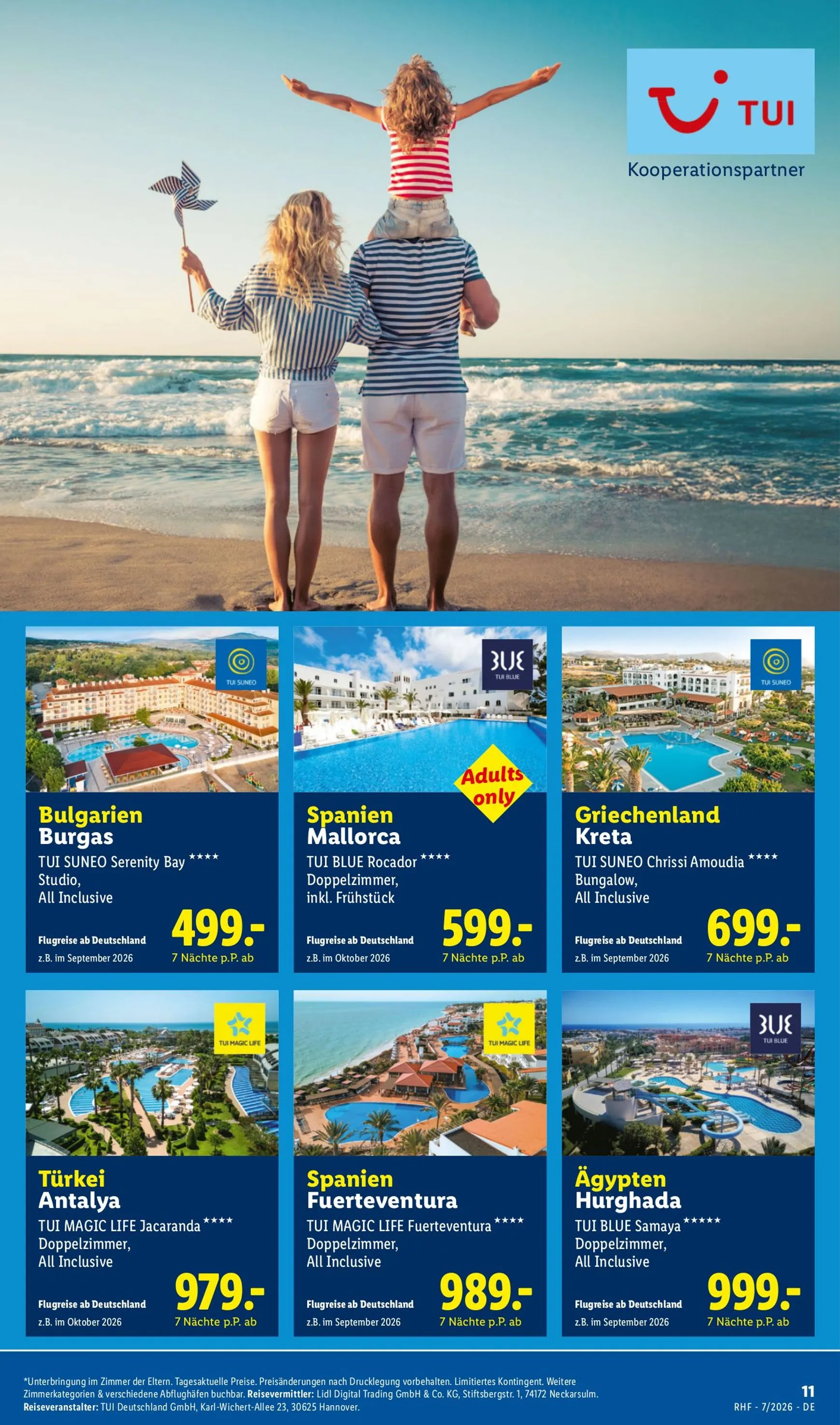 Lidl - Juli Reise-Highlights Prospekt – von Mittwoch 01.07.2026 bis Freitag 31.07.2026 von 1. Juli bis 31. Juli 2026 - Prospekt seite 11