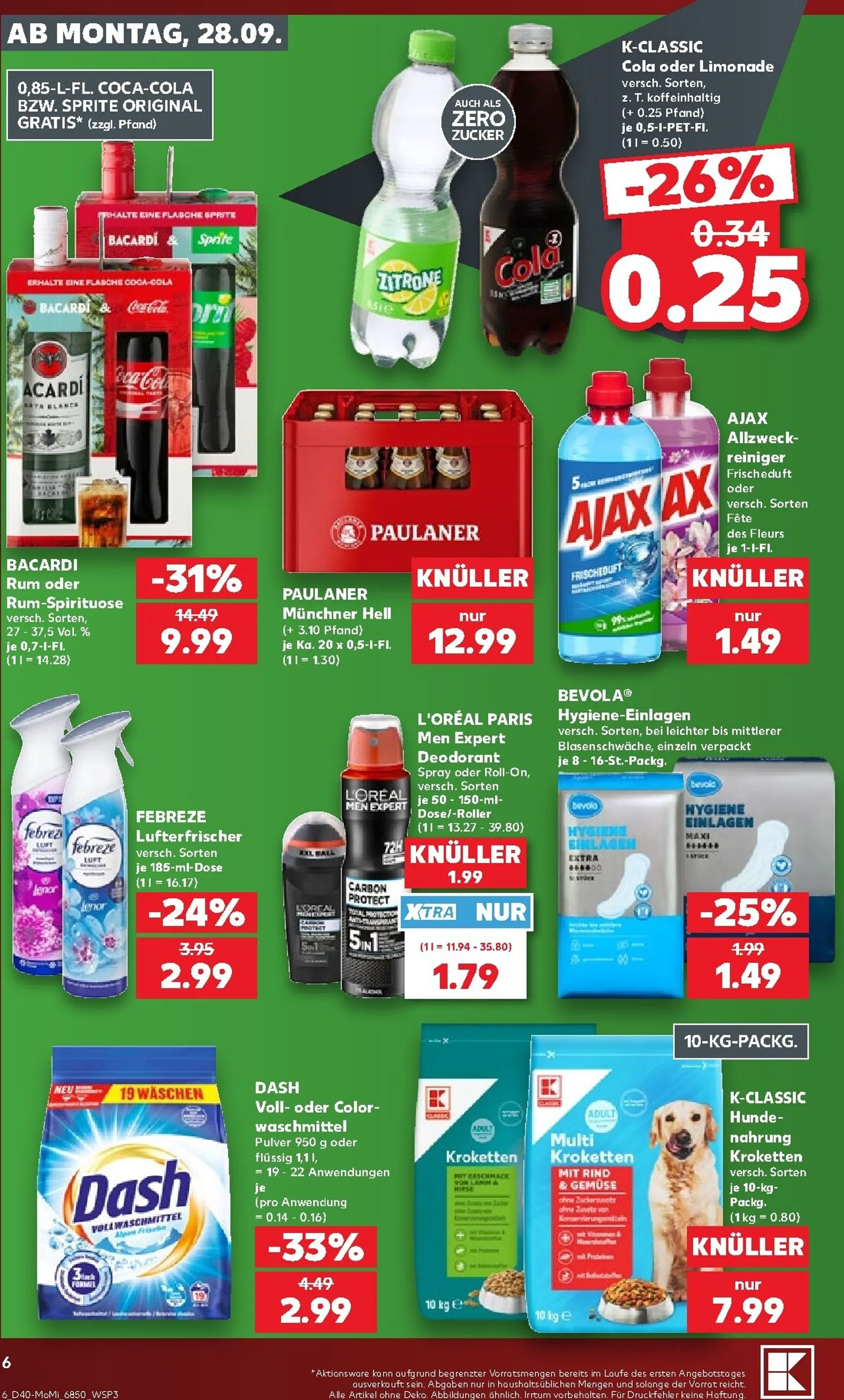 Kaufland - Richtig Sparen Prospekt nächste Woche – von Montag 28.09.2026 bis Mittwoch 30.09.2026 von 28. September bis 30. September 2026 - Prospekt seite 6