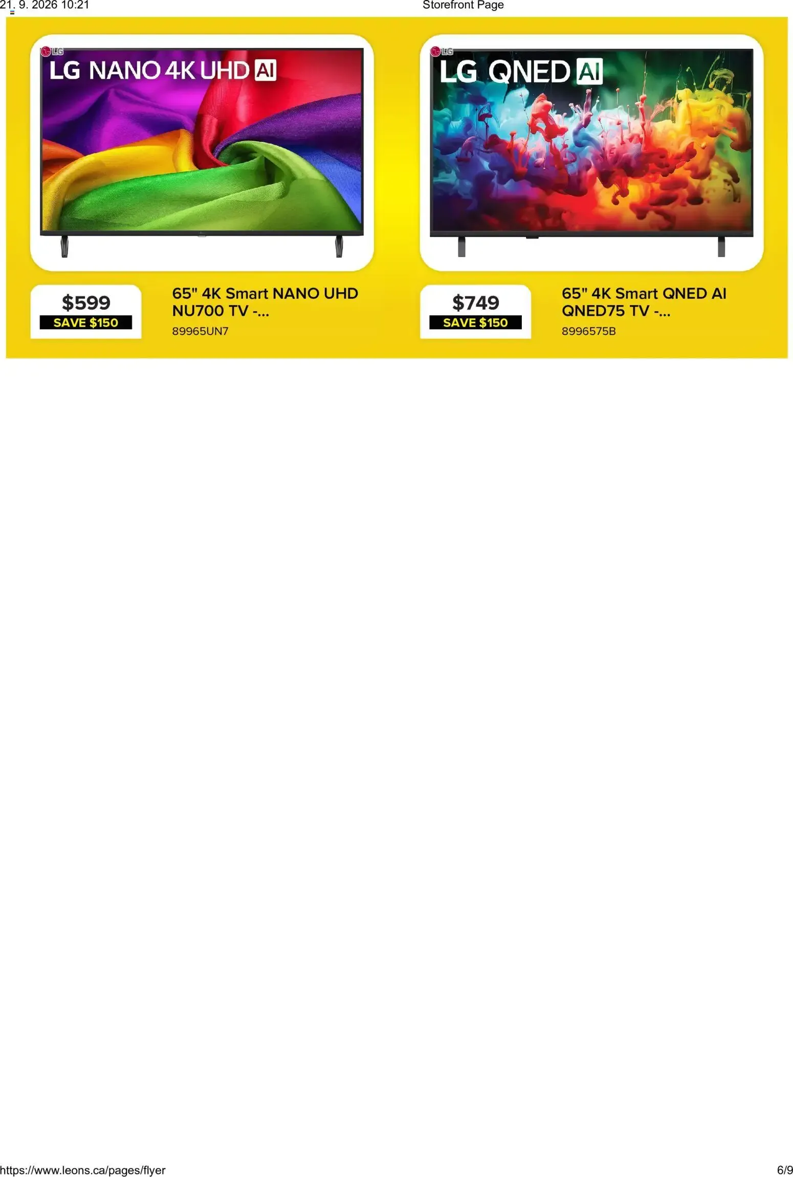 Leon's flyer - BBFL Electronics from Sep 17, 2026 > weekly specials & deals from September 17 to September 23 2026 - flyer page 6