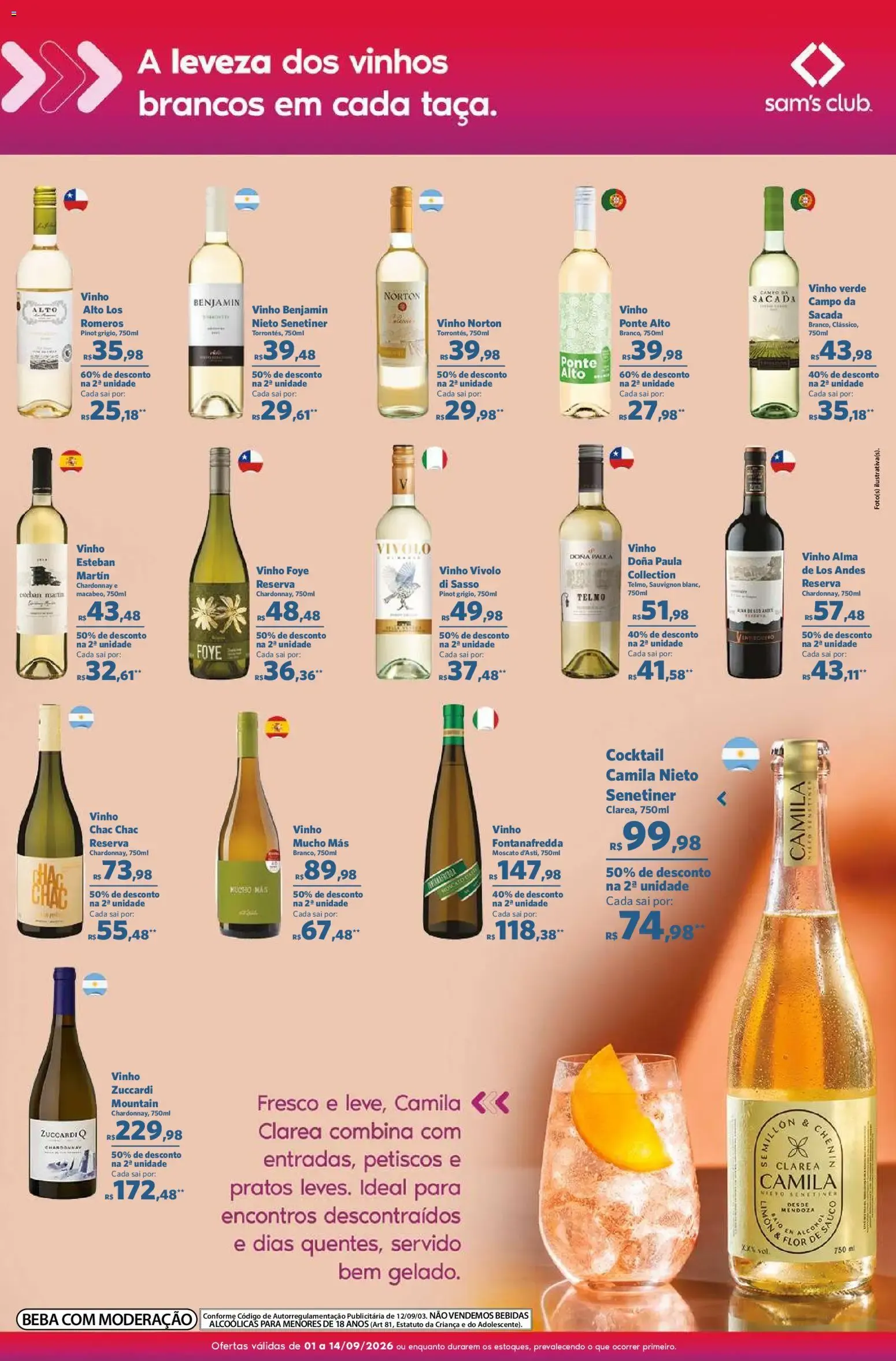 Encarte de Sam's Club ofertas Sabores para Brindar de 01/09/2026 | Promoções Online 1 de setembro até 14 de setembro 2026 - Pagina 6