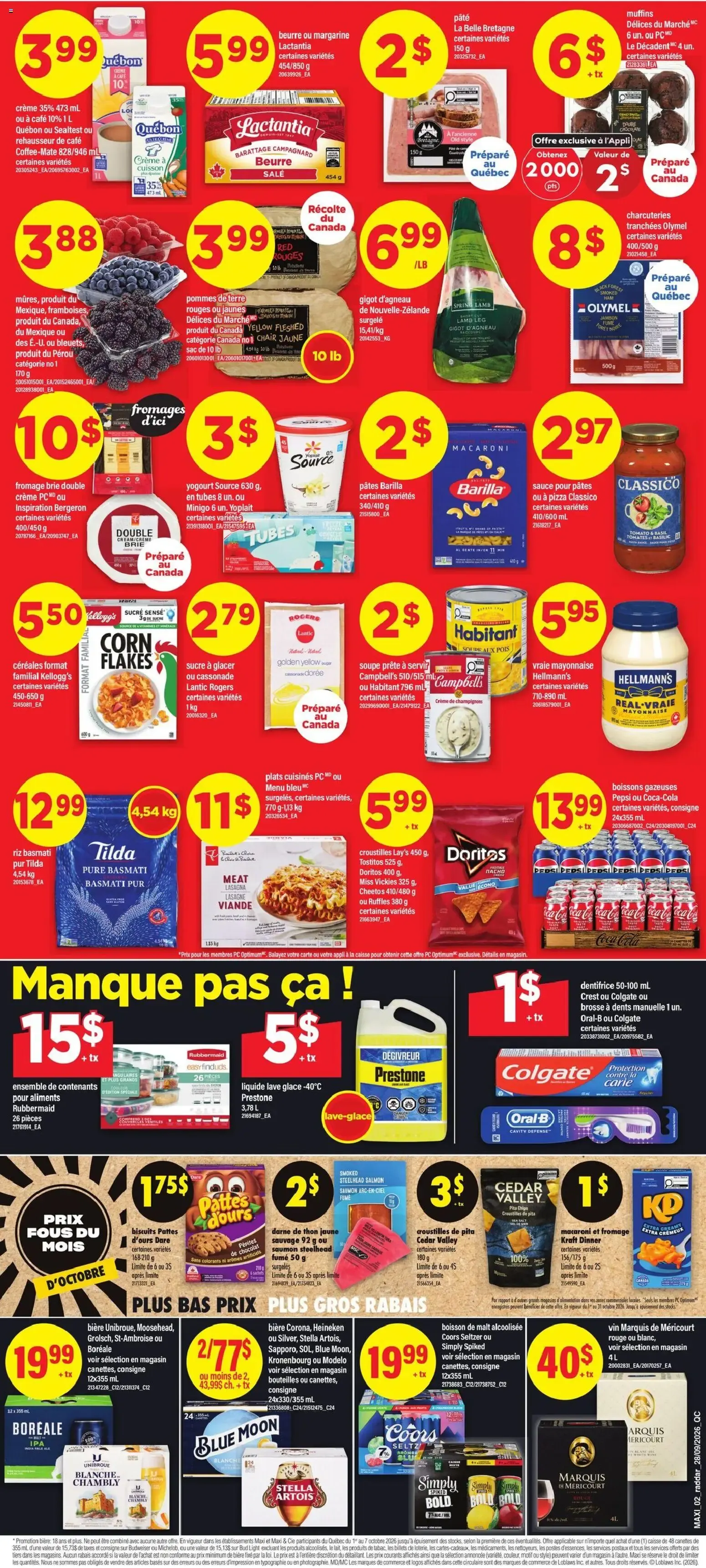 Maxi weekly flyer / circulaire from Oct 1, 2026 > weekly specials & deals from October 1 to October 7 2026 - flyer page 2