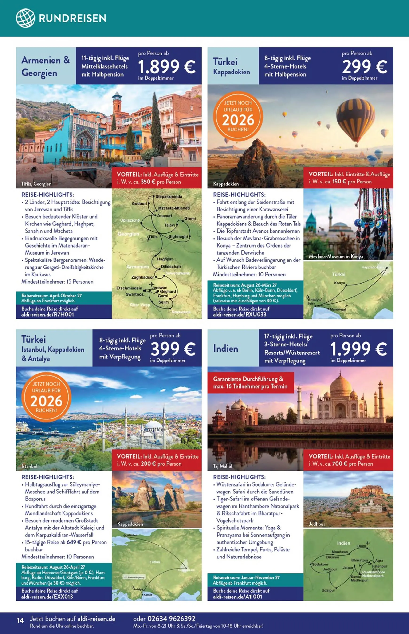 ALDI REISEN - Die Welt Entdecken! (Ausgabe August) von 3. August bis 31. August 2026 - Prospekt seite 14