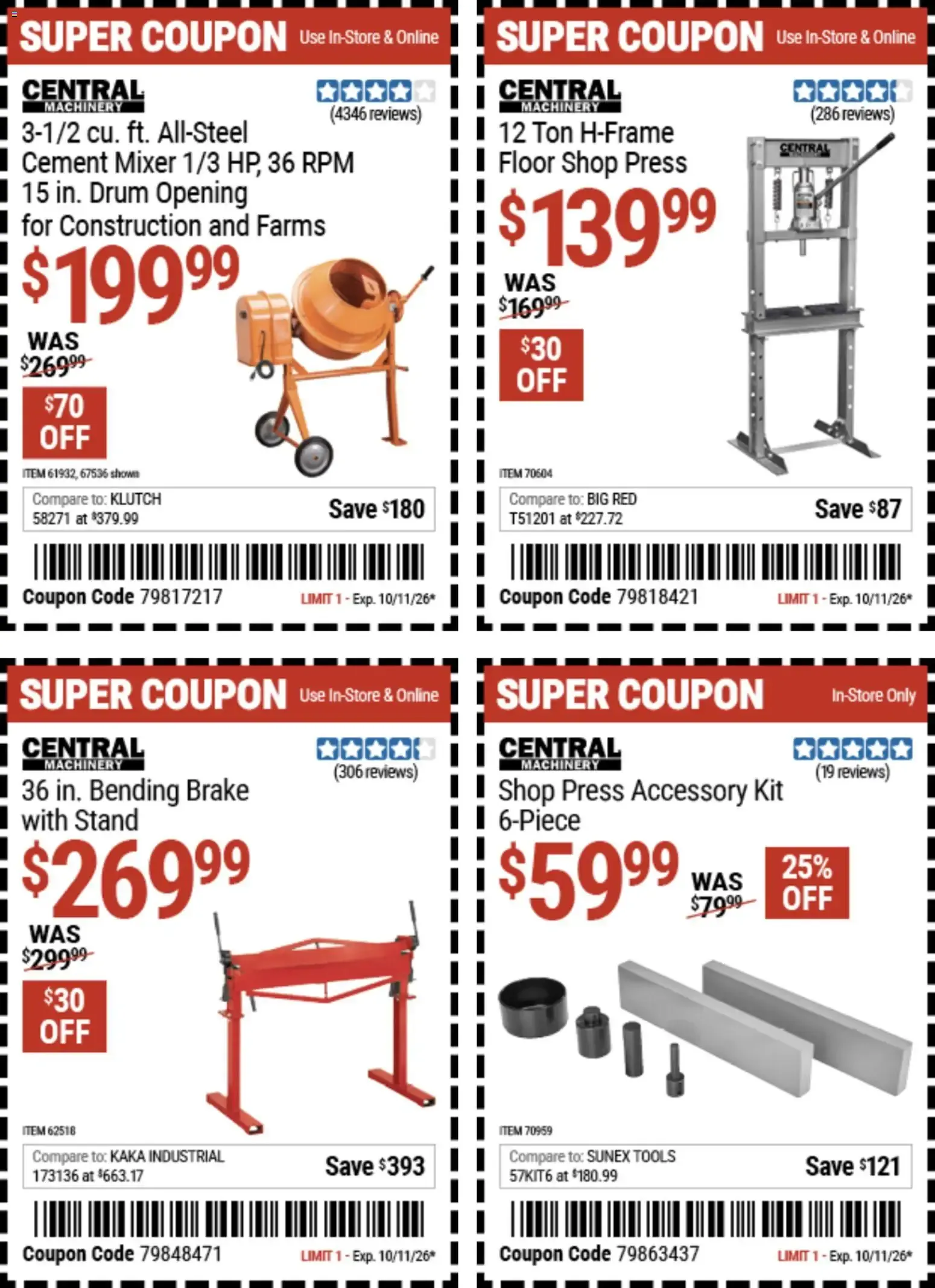 Weekly ad Harbor Freight Coupon Deals from September 28 to October 11 2026 - Page 9