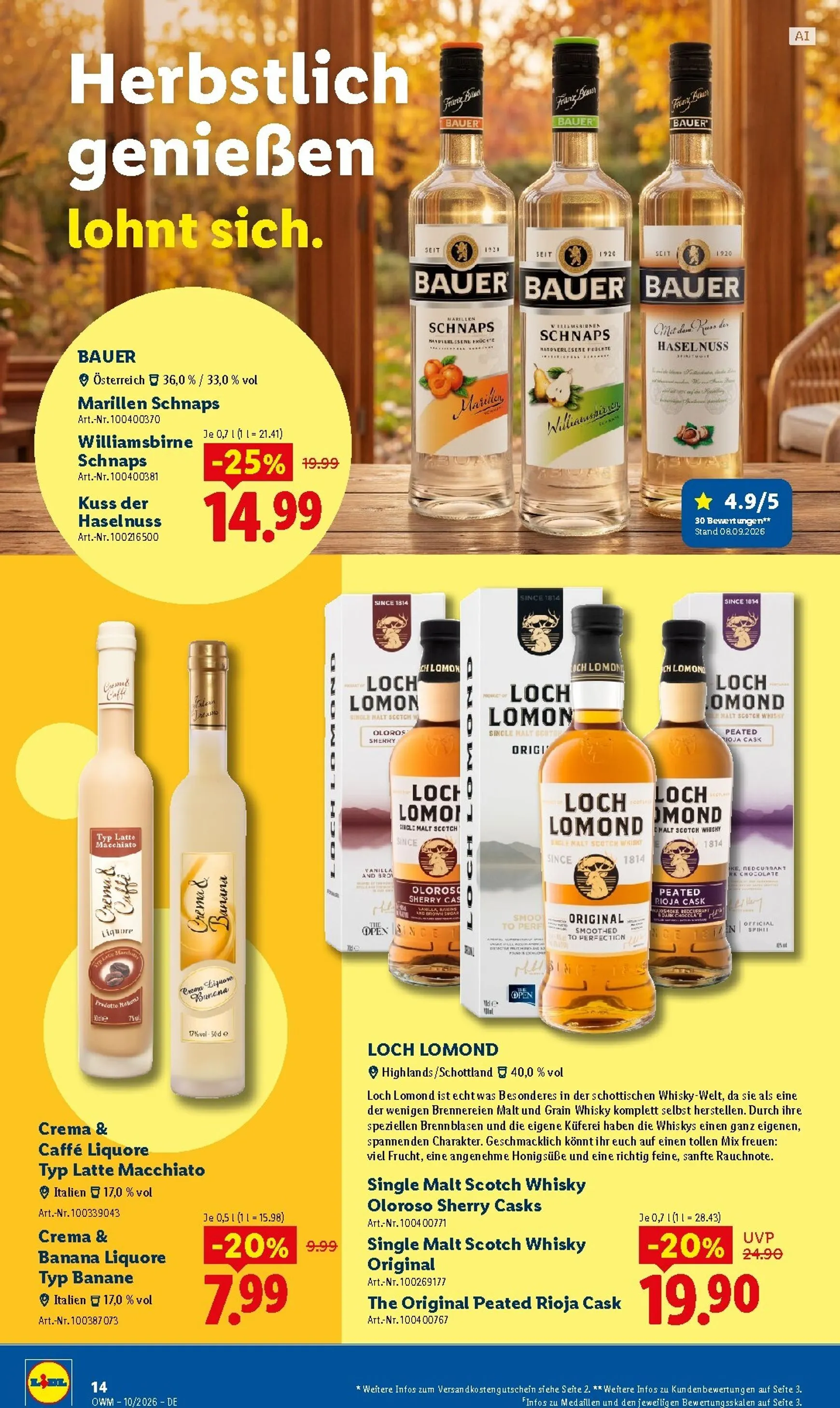 Lidl - Wein & Spirituosen Prospekt – von Donnerstag 01.10.2026 bis Samstag 31.10.2026 von 1. Oktober bis 31. Oktober 2026 - Prospekt seite 14