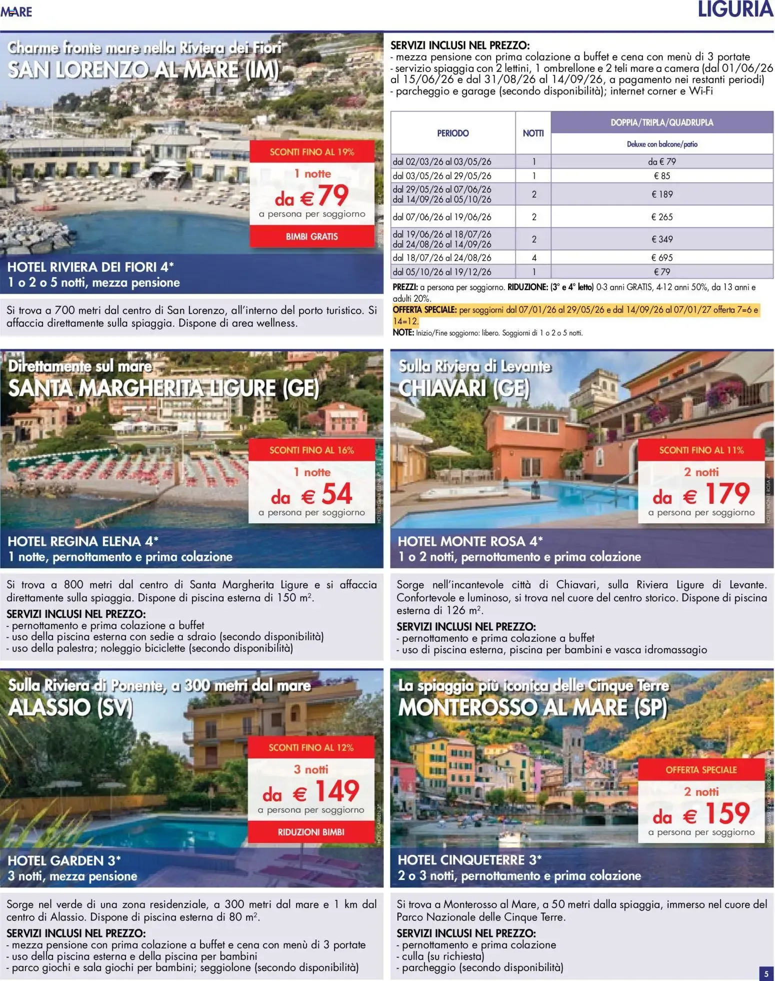 UN MARE DI OFFERTE: MARE, MONTAGNA, ENTROTERRA, TOUR, PACCHETTI VACANZA E CROCIERE da 10 aprile a 30 settembre di 2026 - Pagina del volantino 5