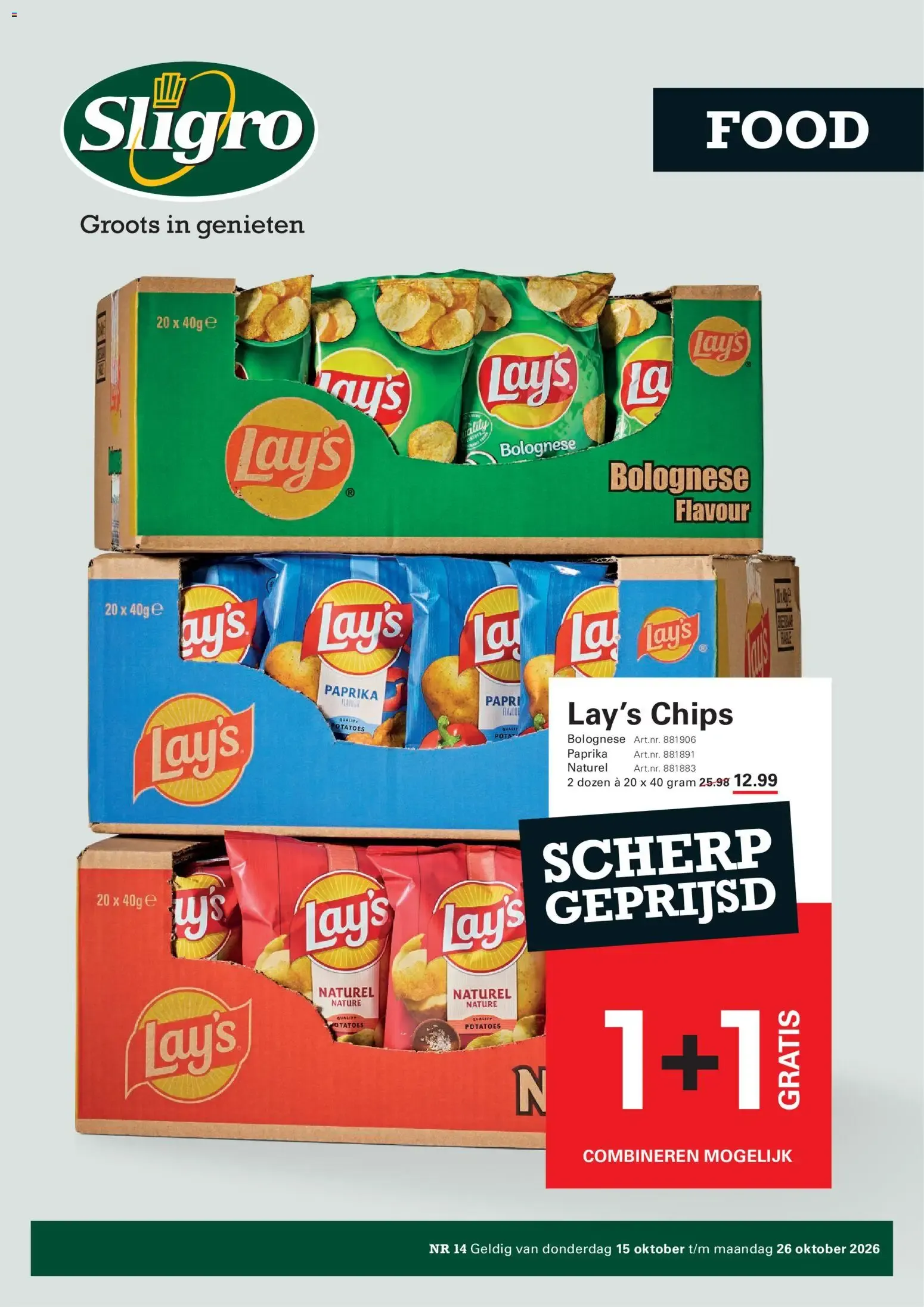 Sligro folder vanaf 15-10-2026 || NIEUWE van 15 oktober tot 26 oktober 2026 - Folder pagina 1