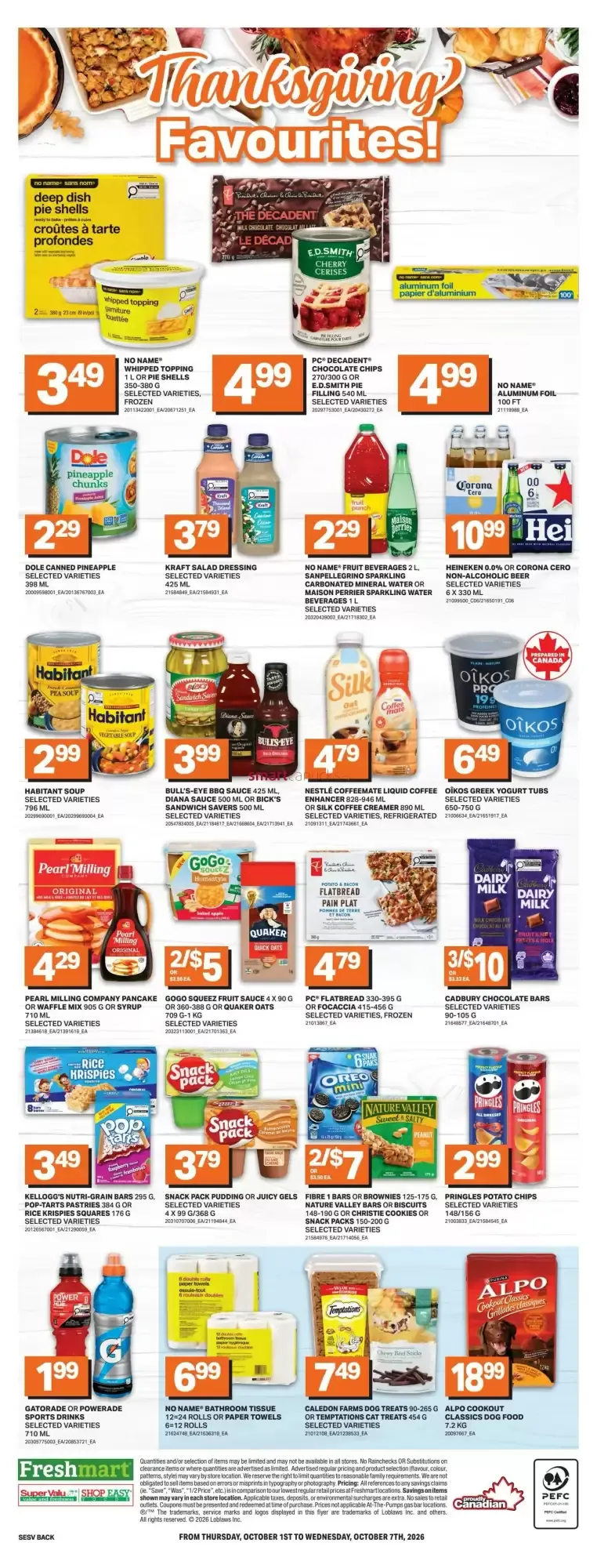 Freshmart Thanksgiving Favourites Flyer from October 1 to October 7 2026 - flyer page 4
