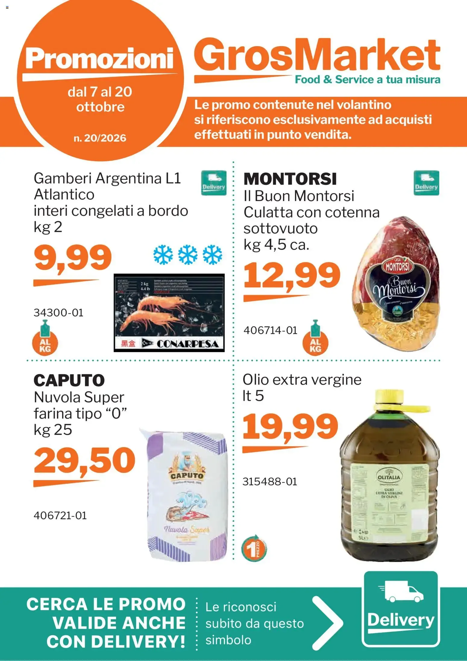 GrosMarket Promozioni Volantino da 7 ottobre a 20 ottobre di 2026 - Pagina del volantino 1