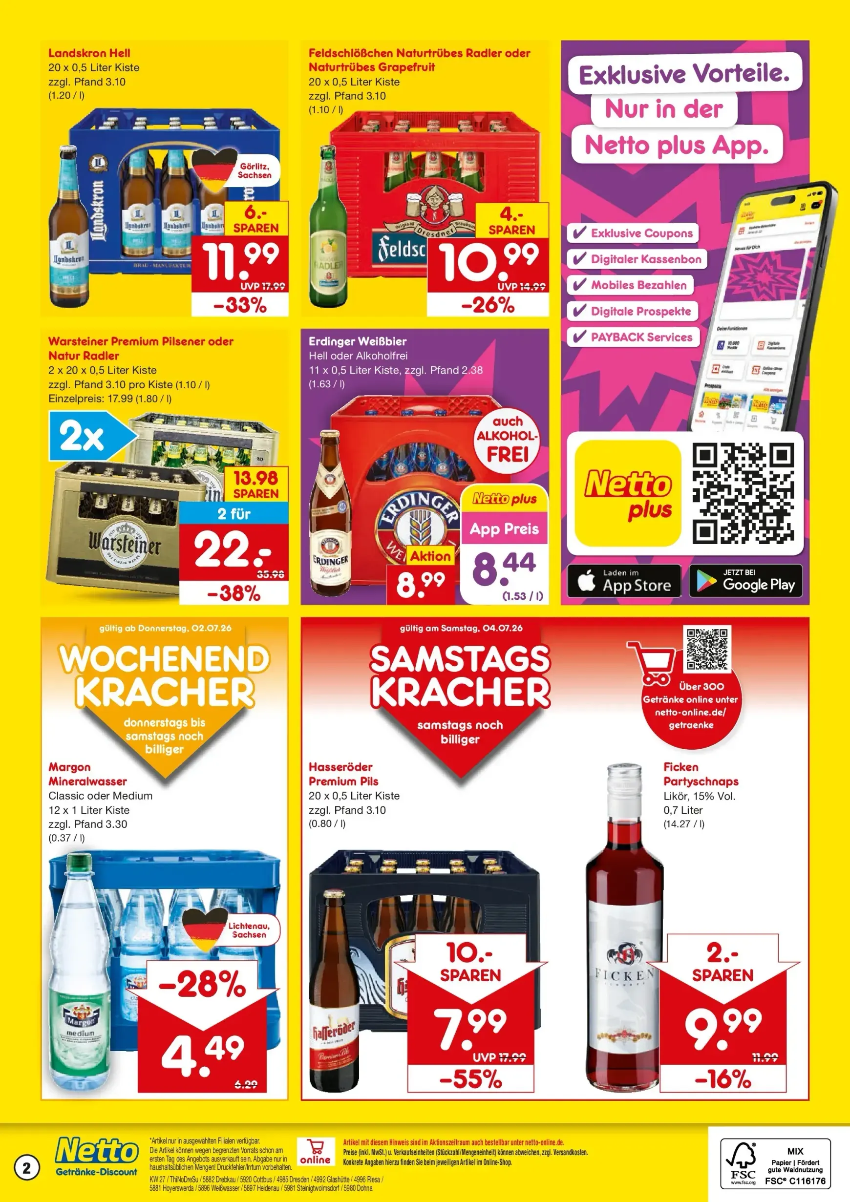 Netto Marken Discount - Angebot für diese Woche Prospekt – von Montag 29.06.2026 bis Samstag 04.07.2026 von 29. Juni bis 4. Juli 2026 - Prospekt seite 2