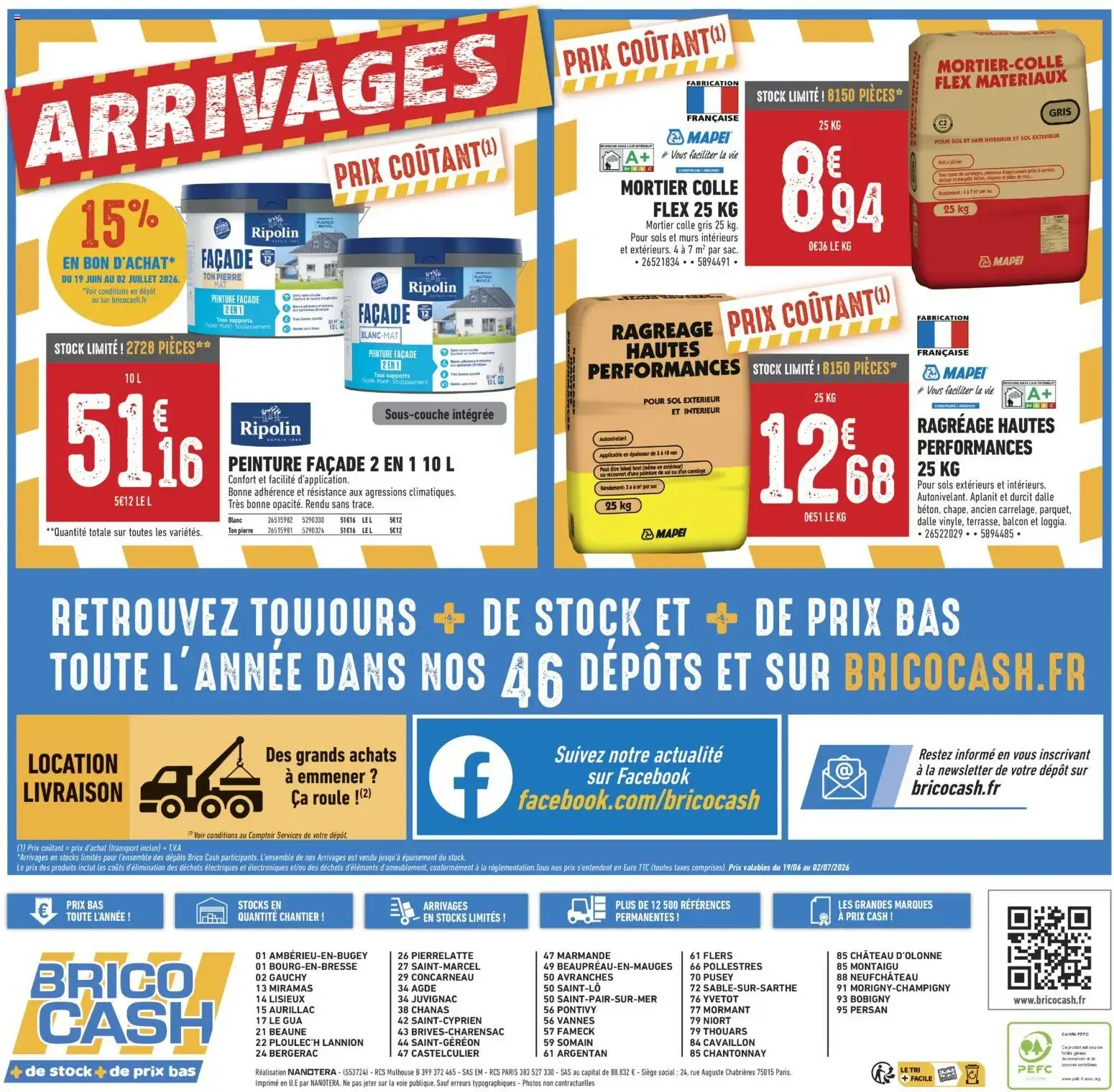 Brico Cash - 100% Arrivages: Prix bas en quantité limitée du 19 juin au 2 juillet 2026 - Catalogue page 4