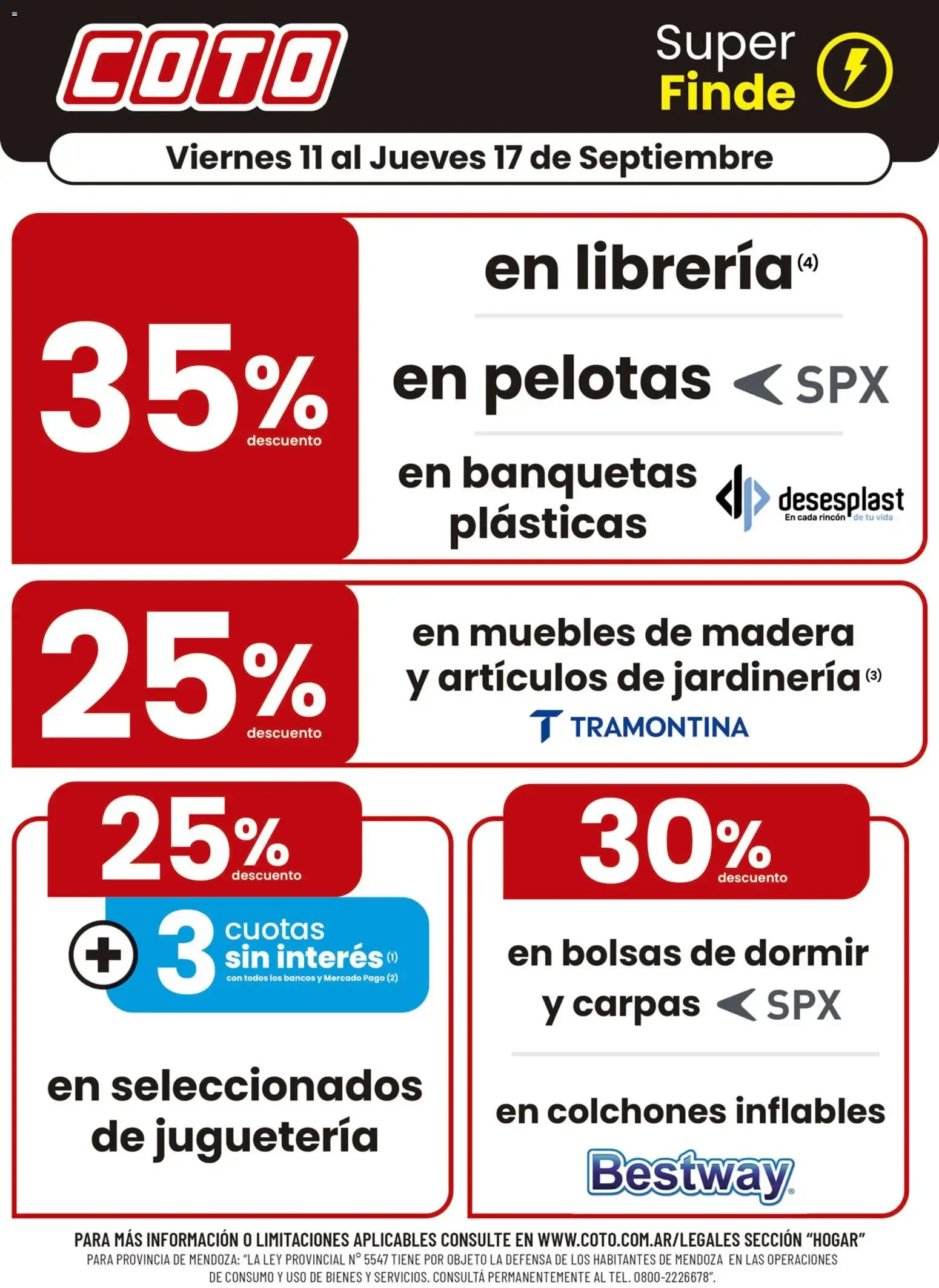 Ofertas de COTO Super Finde 11 de septiembre al 17 de septiembre 2026 - Página 1 del catálogo