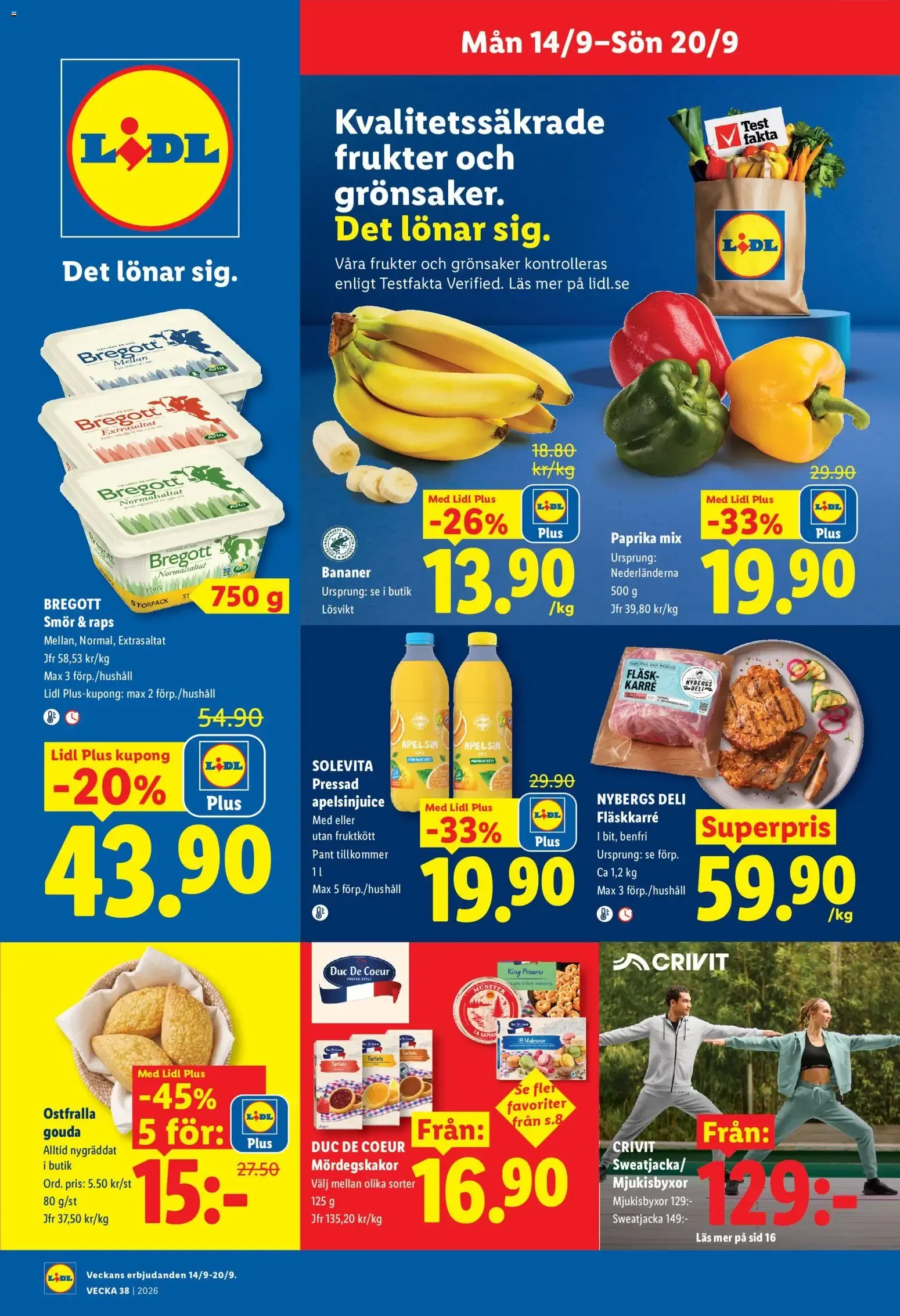 Lidl erbjudanden från 14/09/2026 - 20/09/2026 > Reklamblad nuvarande rabatter från 14 september till 20 september 2026 - Reklamblad sidor 1