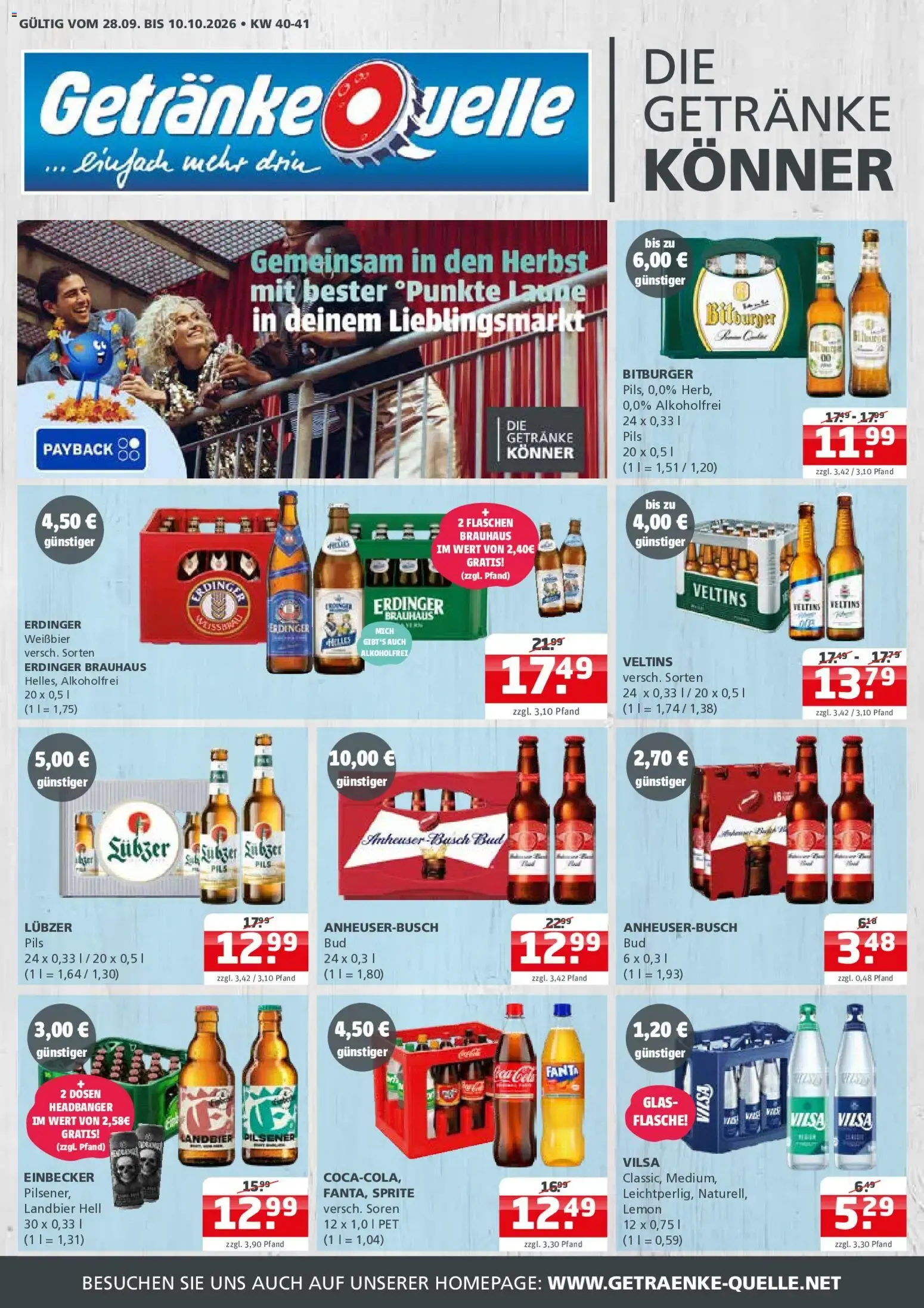 Getränke Quelle Prospekt (ab 28.09.2026) zum Blättern
