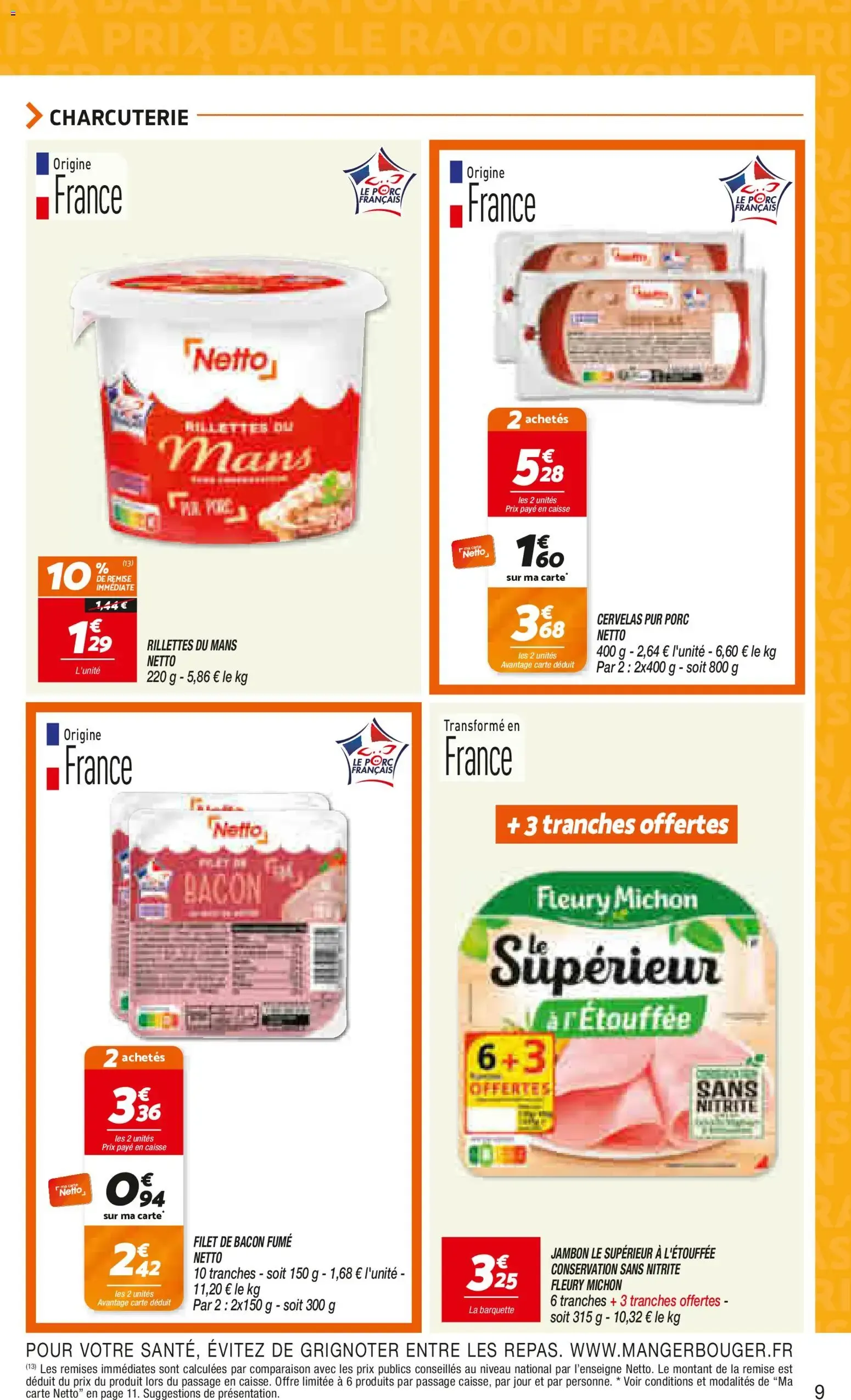 Netto le rayon frais à prix bas à partir du 11/08/2026 - promo en ligne du 11 août au 15 août 2026 - Catalogue page 9