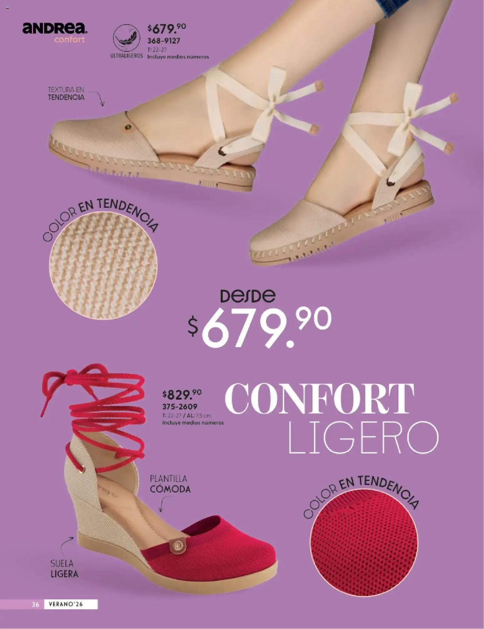 Catálogo de Andrea Confort Verano 2026 24 de mayo al 22 de agosto 2026 - Pagina 36