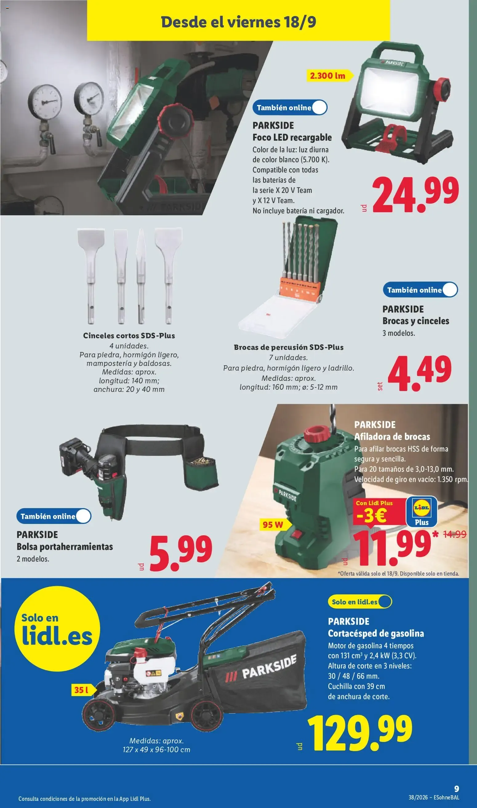 Catálogo de Lidl folleto de bazar del 14/09/2026 | Ofertas 14 de septiembre al 20 de septiembre 2026 - Página 19
