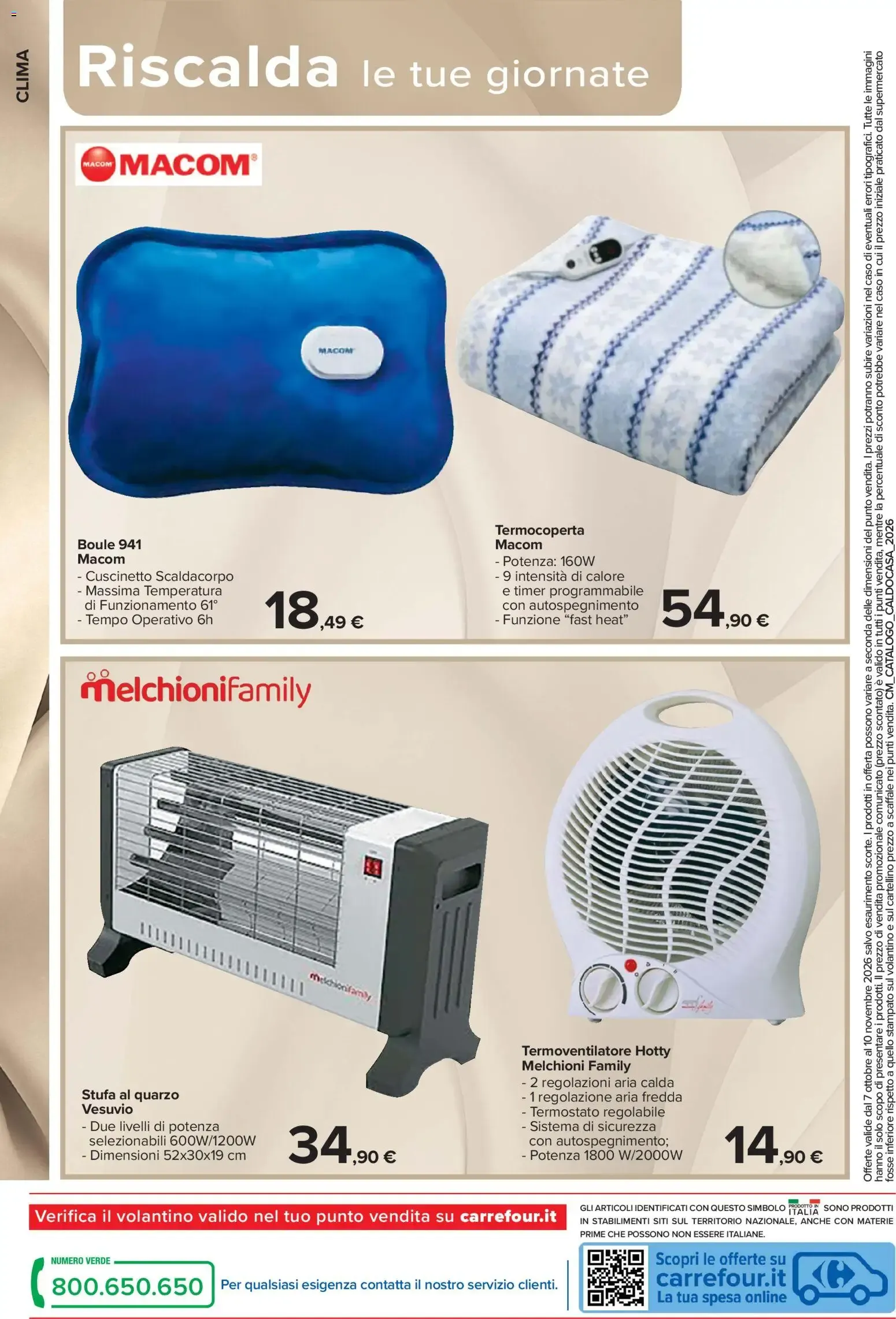 Nuovo Carrefour volantino Market Caldo Casa dal 07/10/2026 > offerte anteprima 🛍️ da 7 ottobre a 10 novembre di 2026 - Pagina del volantino 8