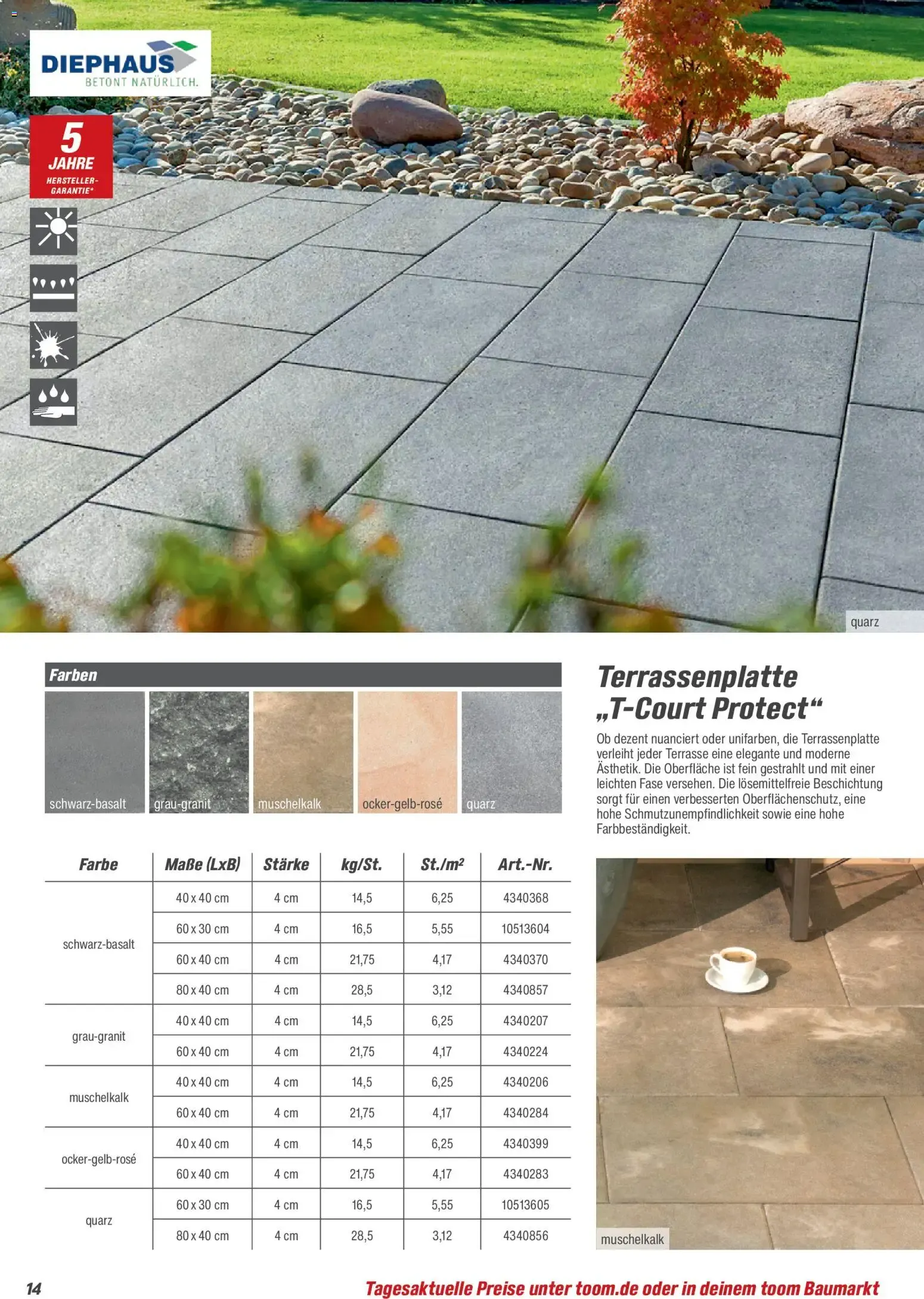 Toom Baumarkt Gartenbaustoffe 2026 (ab 20.02.2026) zum Blättern von 20. Februar bis 30. Juni 2026 - Prospekt seite 14