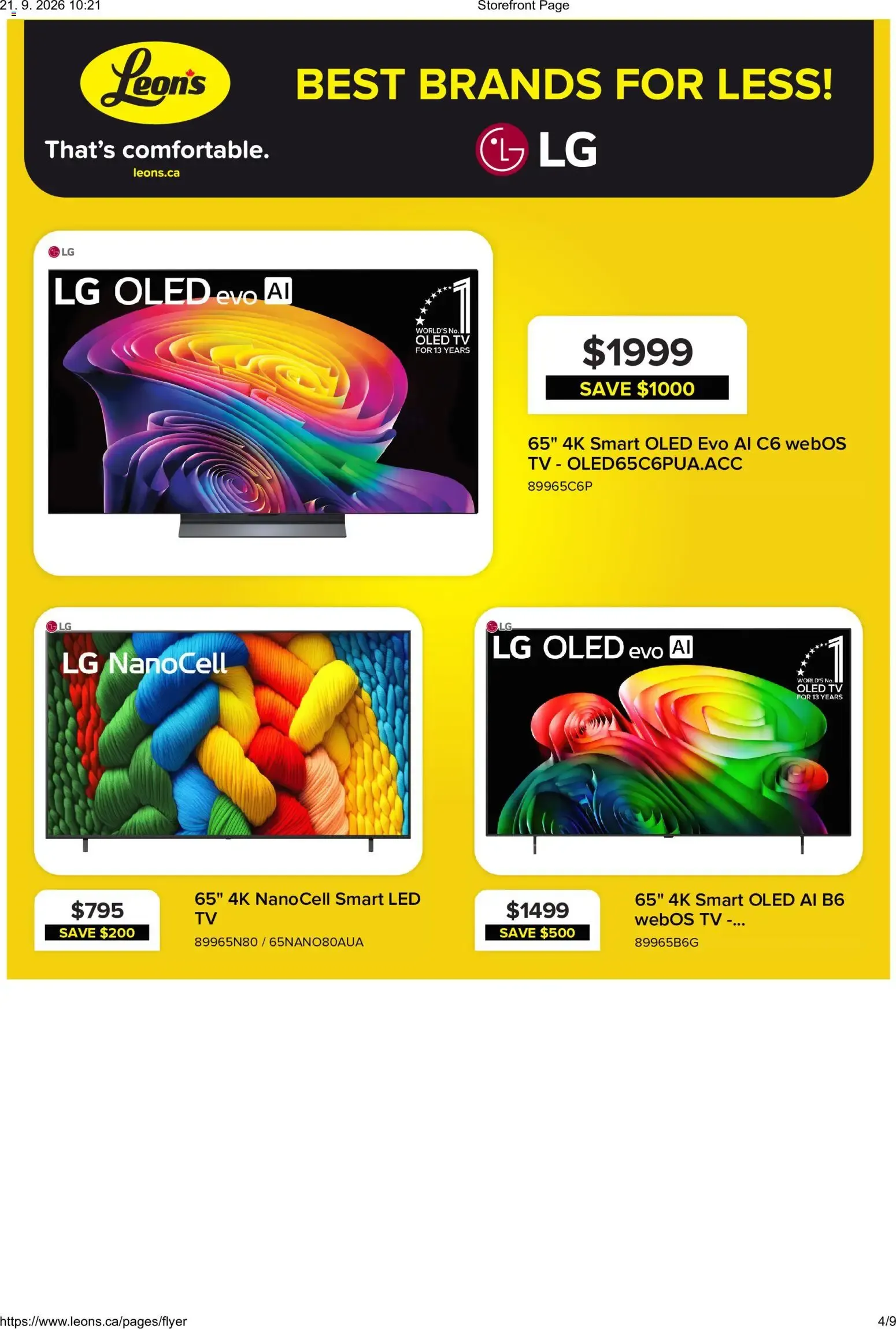 Leon's flyer - BBFL Electronics from Sep 17, 2026 > weekly specials & deals from September 17 to September 23 2026 - flyer page 4