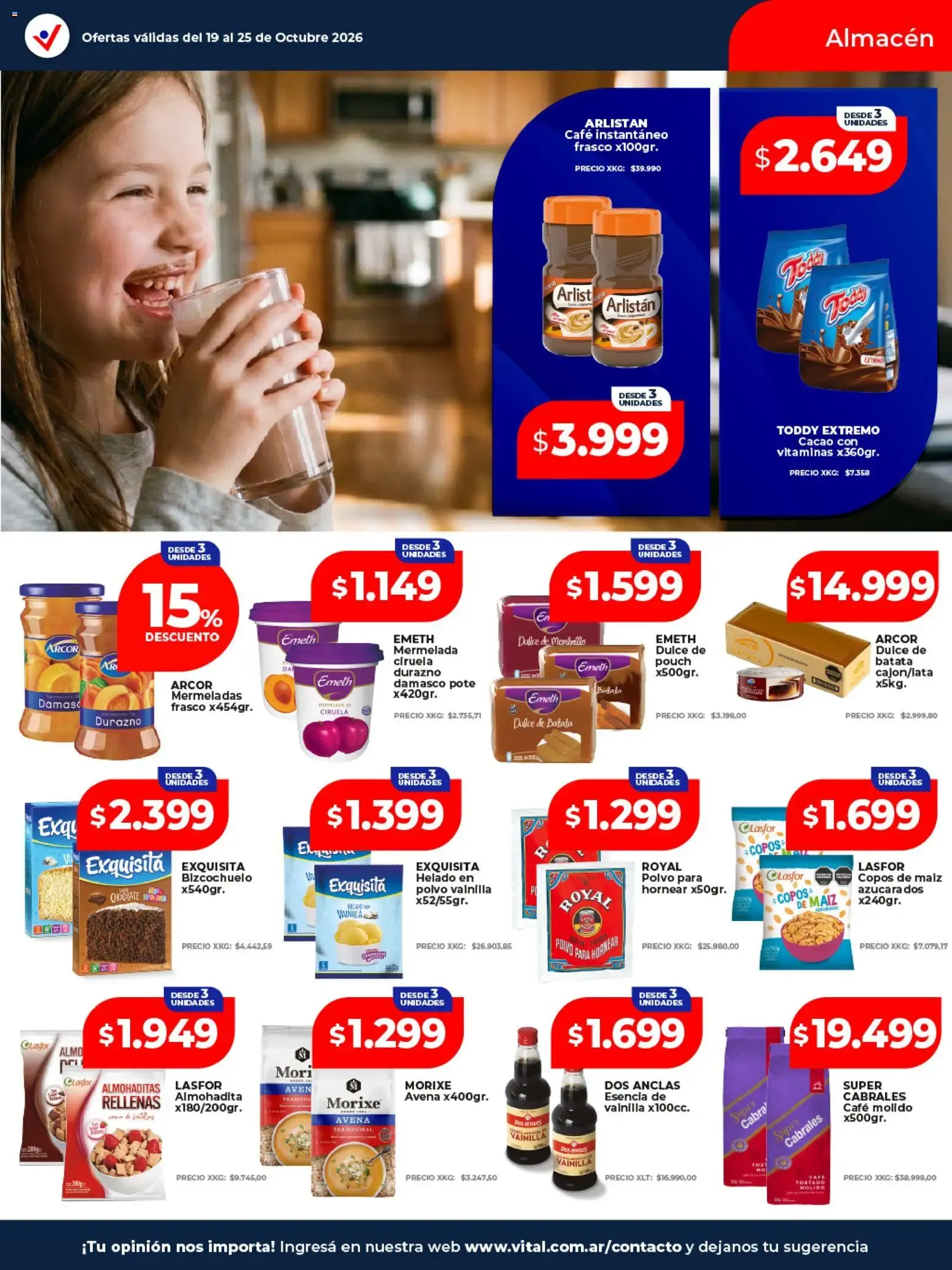 Ofertas de Vital - Ofertas || del 19/10/2026 - 25/10/2026 || Catálogo 19 de octubre al 25 de octubre 2026 - Página 22 del catálogo