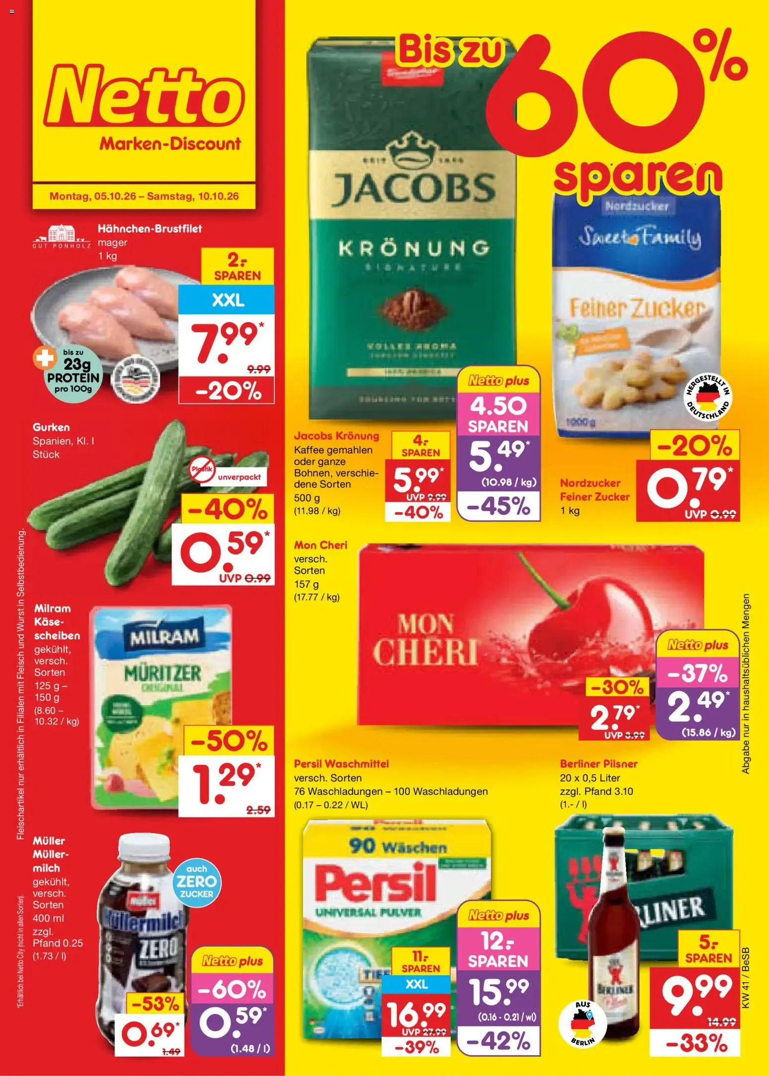Netto Marken-Discount Prospekt (ab 05.10.2026) » Angebote van 5 oktober tot 10 oktober 2026 - Folder pagina 1