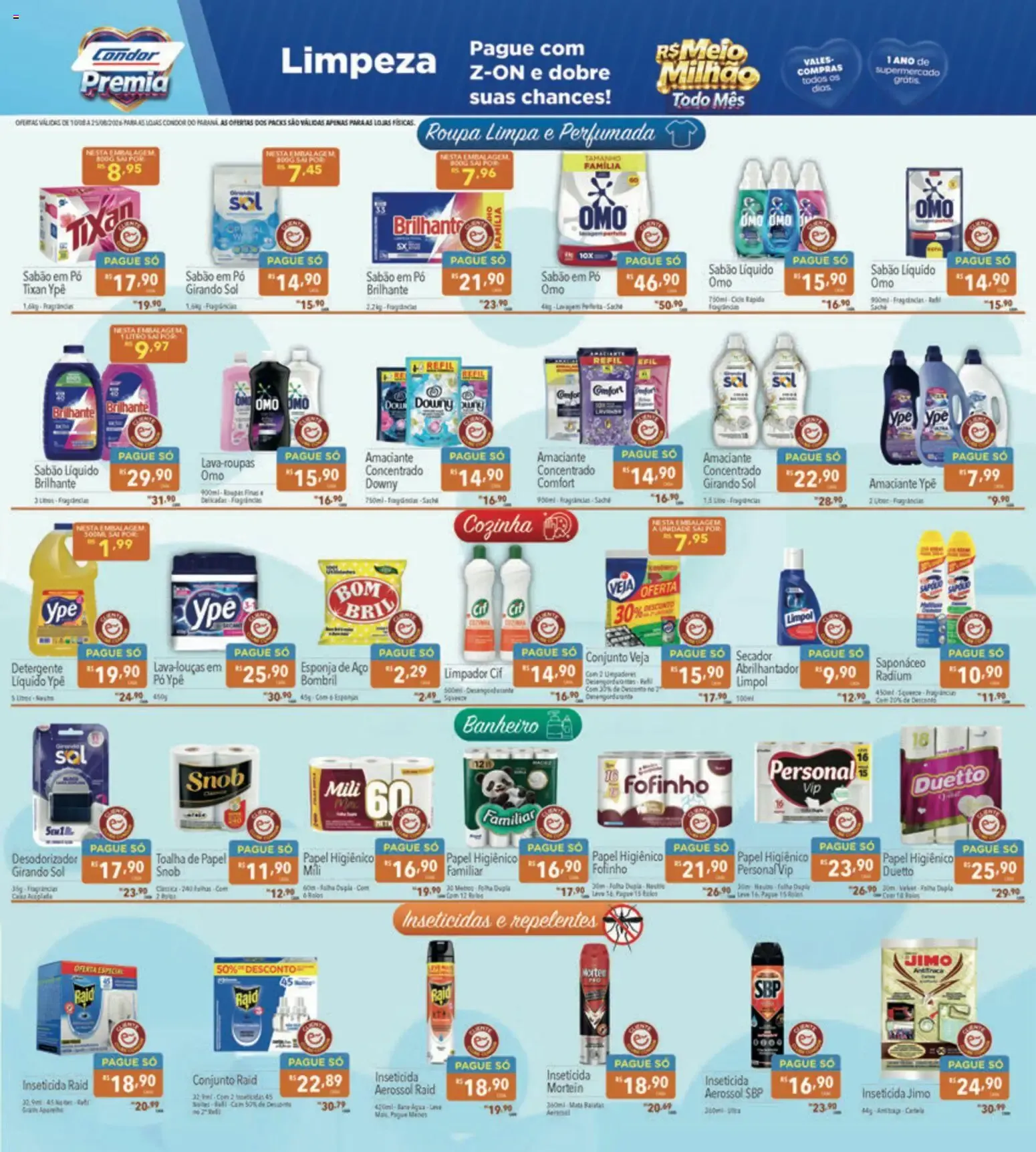 Encarte de Supermercados Condor ofertas Campanha Solidária de 10/08/2026 10 de agosto até 25 de agosto 2026 - Pagina 19