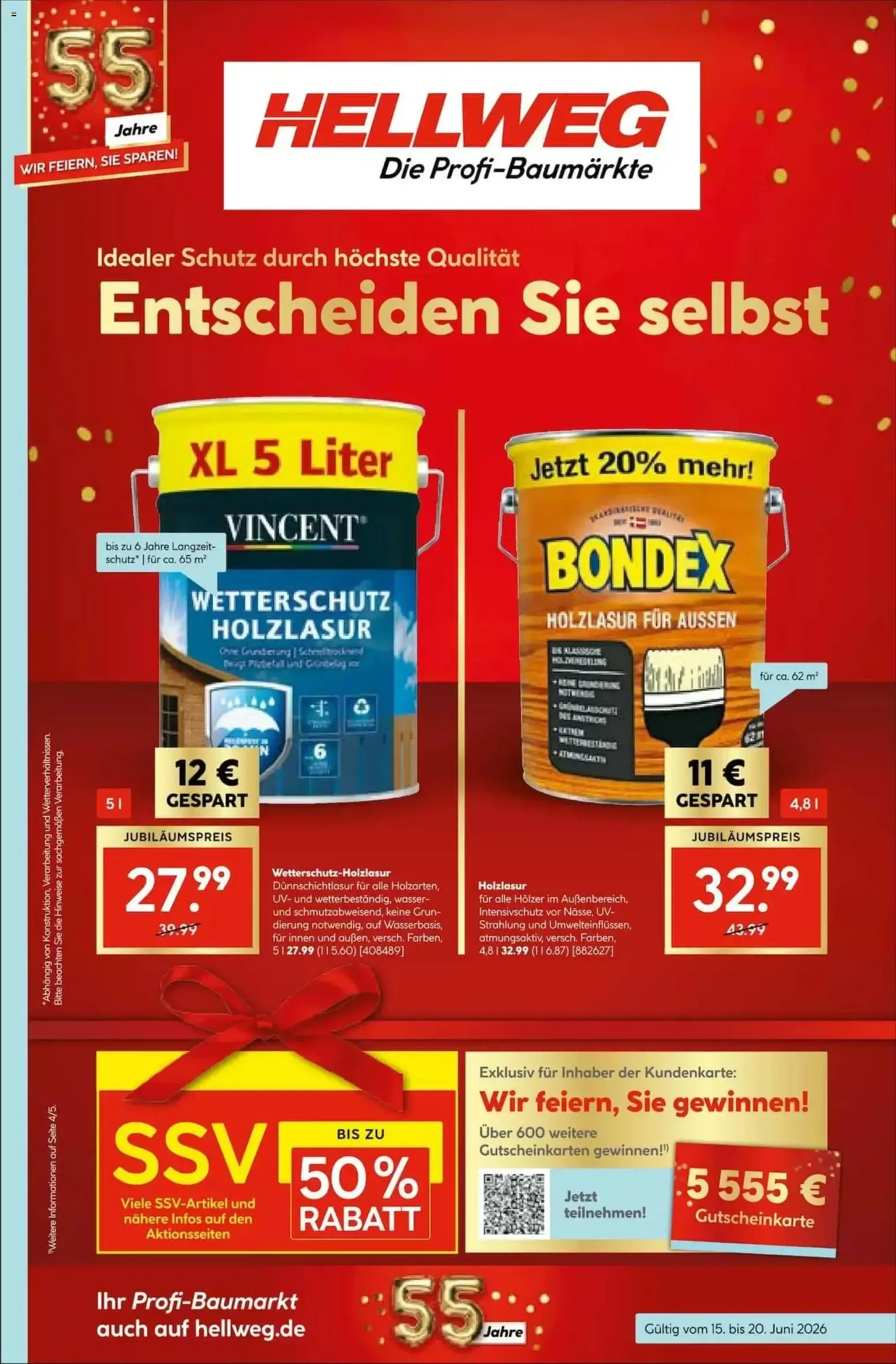 Hellweg Prospekt (ab 15.06.2026) zum Blättern von 15. Juni bis 20. Juni 2026 - Prospekt seite 1