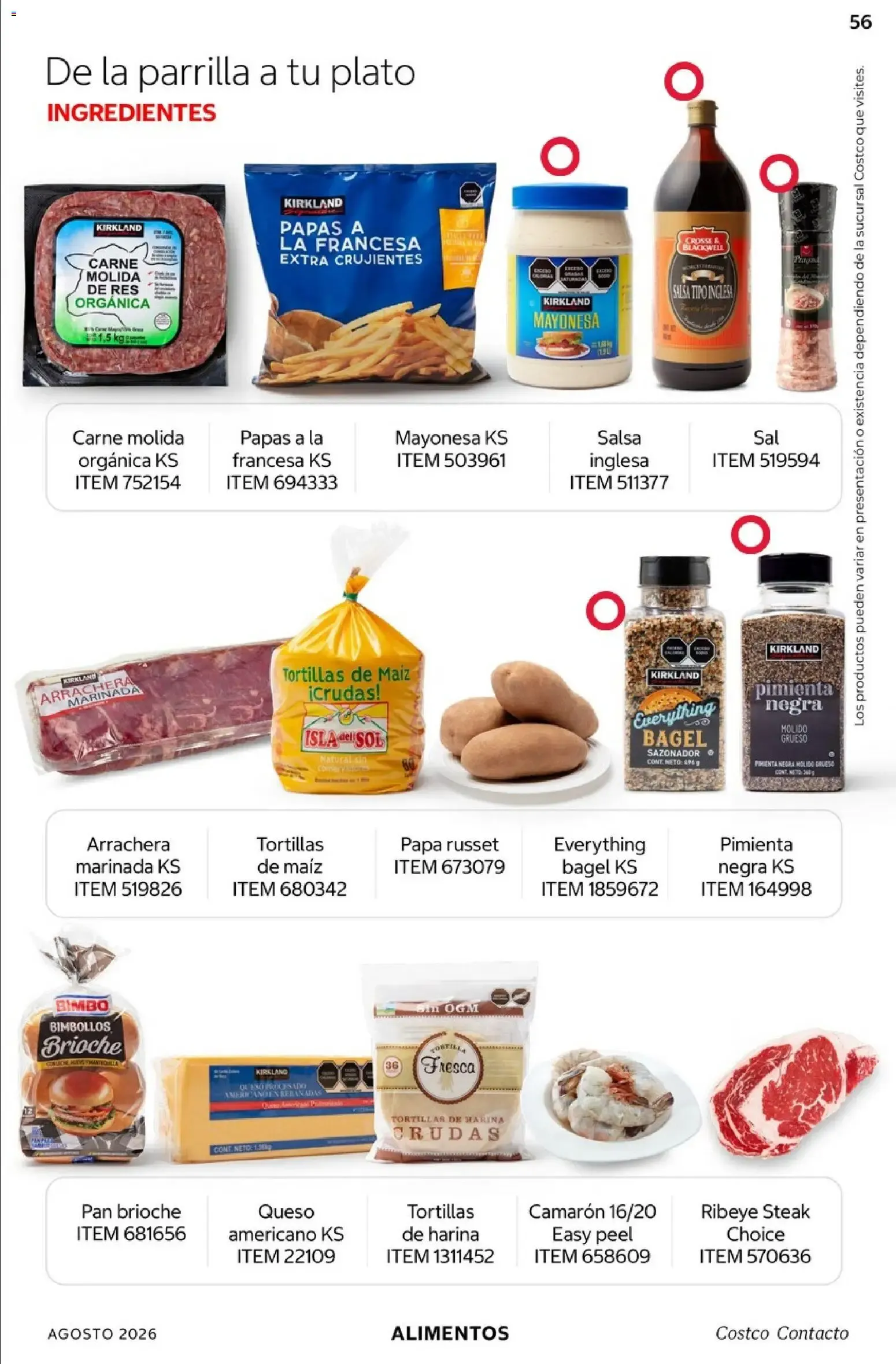 Catálogo de COSTCO Contacto 1 de agosto al 31 de agosto 2026 - Pagina 56