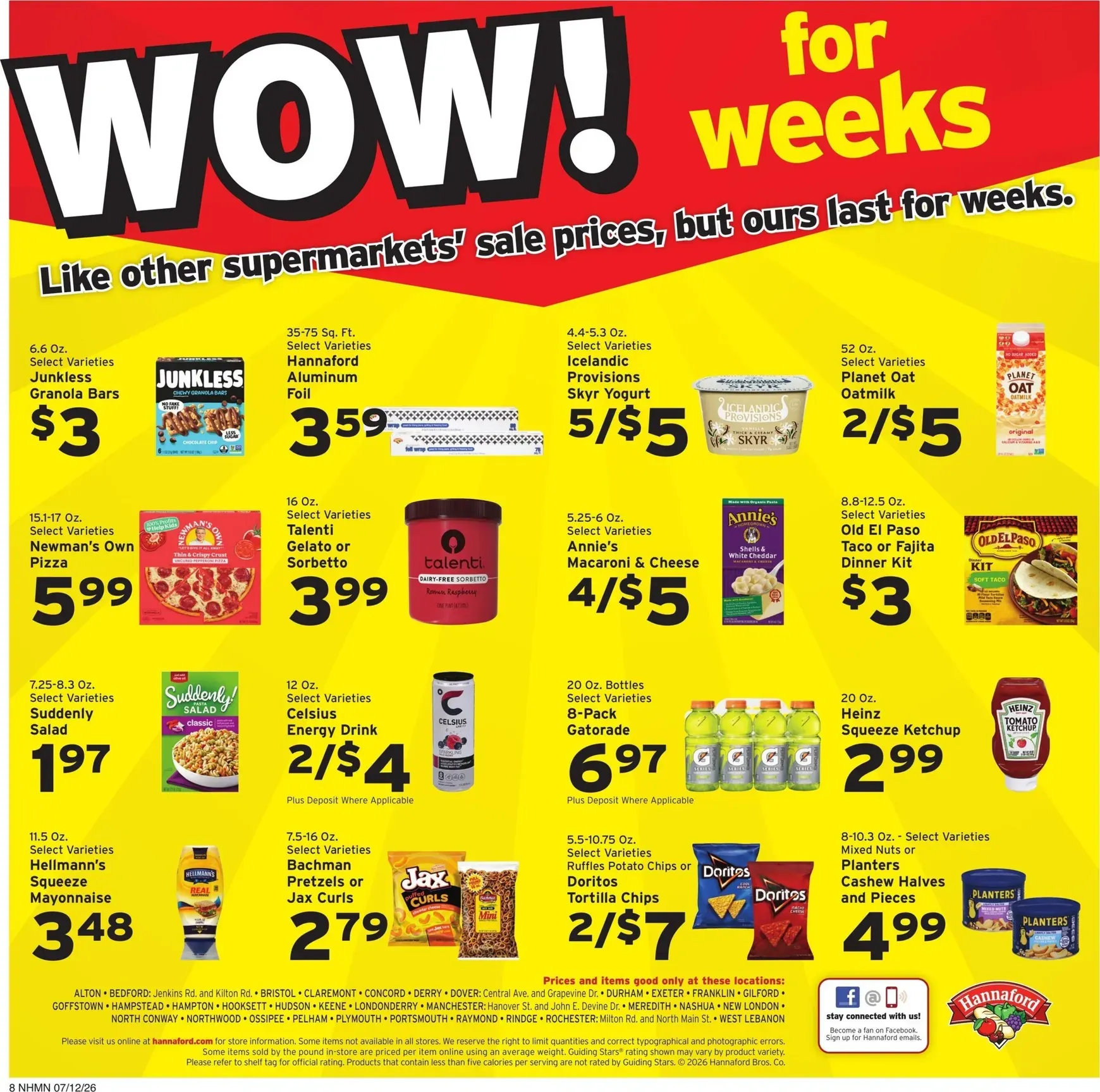 Weekly ad Current Hannaford leaflet valid from Sunday 07/12/2026 to Saturday 07/18/2026 from July 12 to July 18 2026 - Page 8