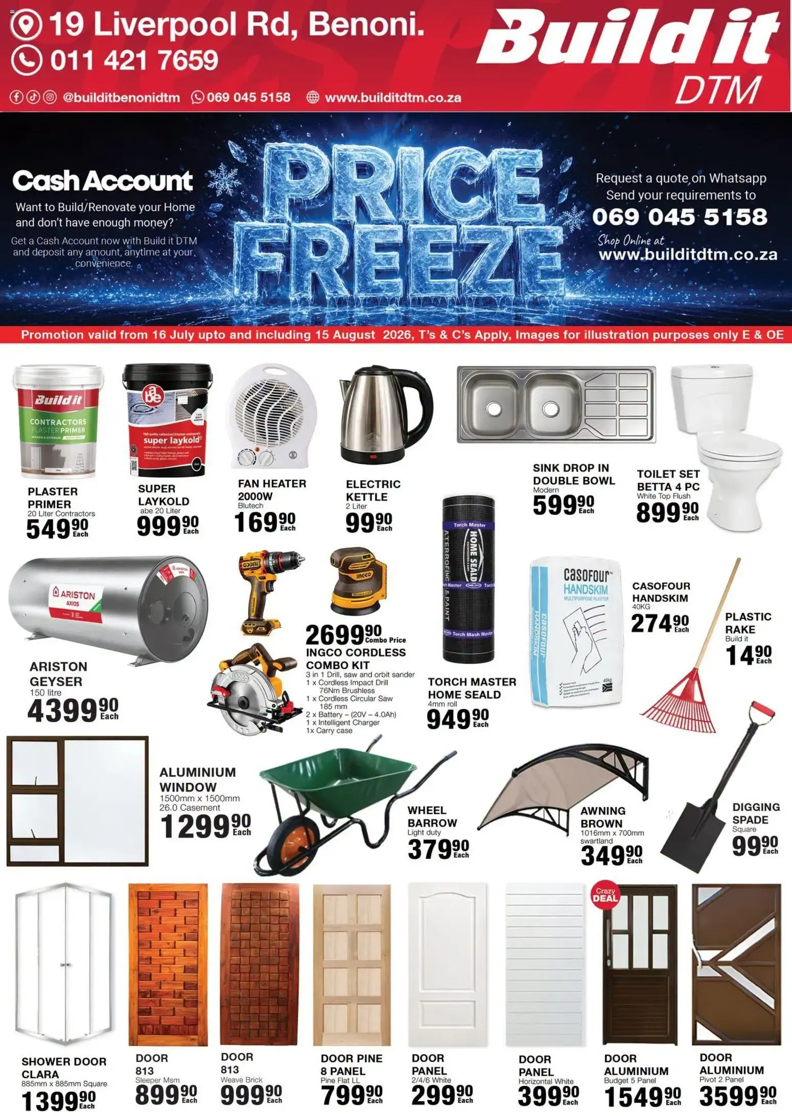 Build It Gauteng - Price Freeze (16/07/2026 - 15/08/2026) Online from 16 July to 15 August 2026 - Catalogue Page 1