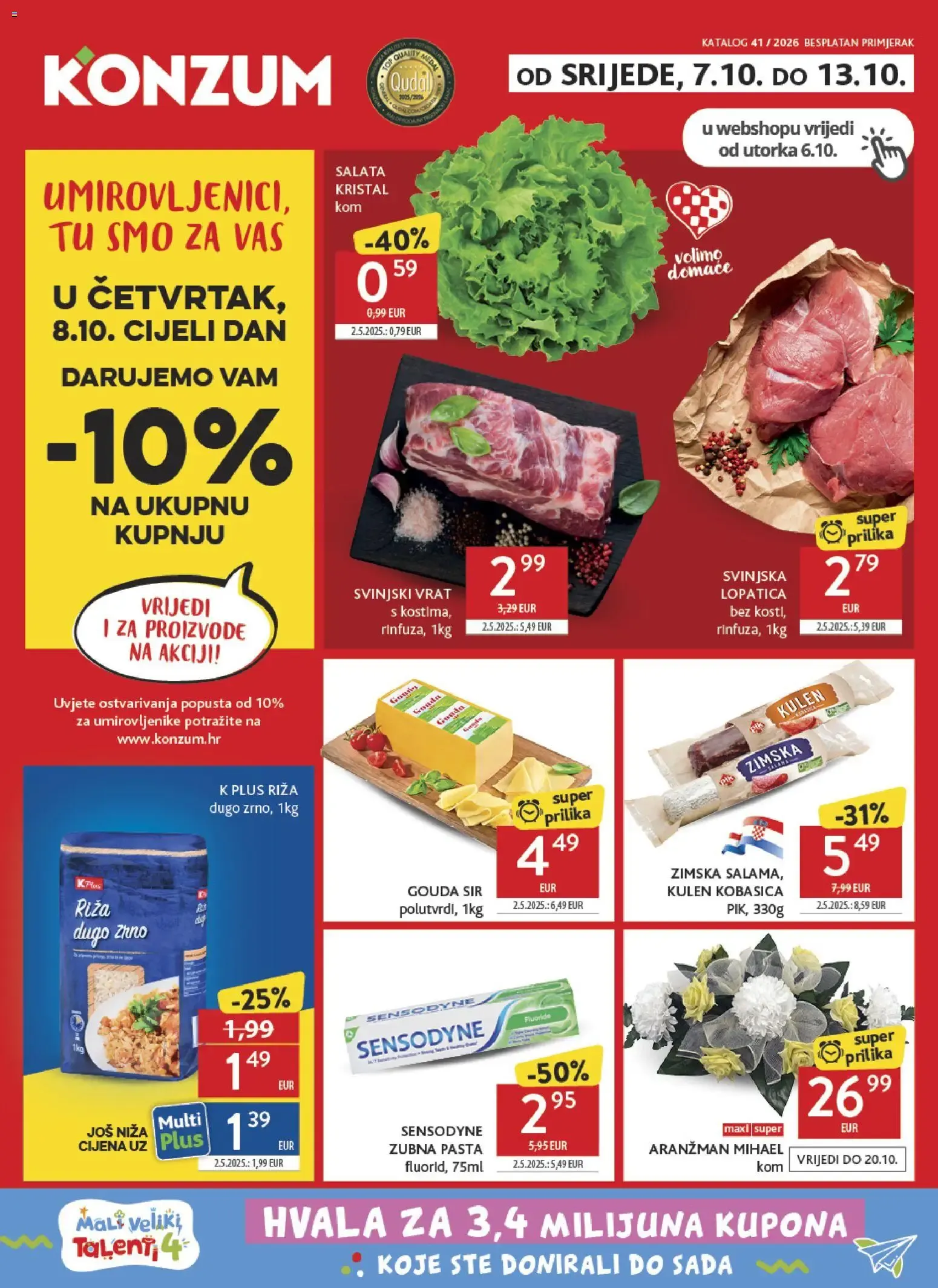 Katalog Konzum Katalog 41/2026 od 7. listopada do 13. listopada 2026. - Pregled Stranica 1