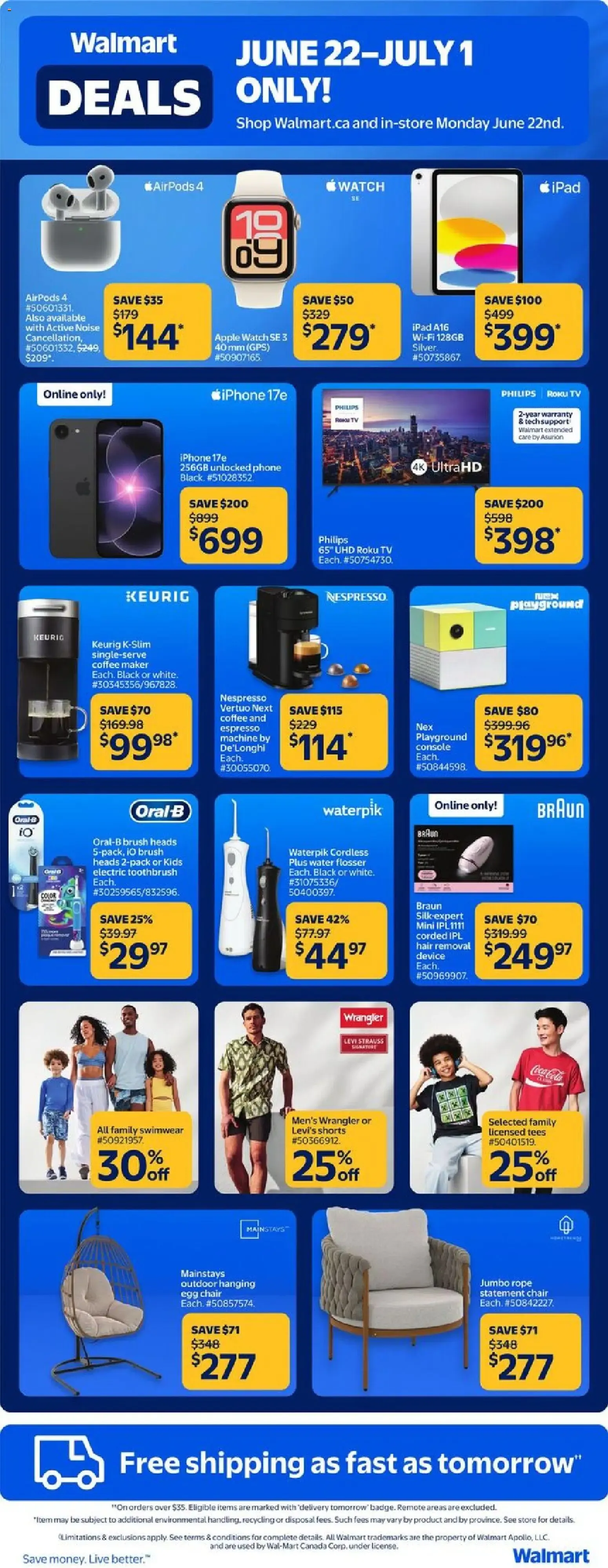 Walmart Deals from Jun 22, 2026 > weekly specials & deals from June 22 to June 24 2026 - flyer page 1
