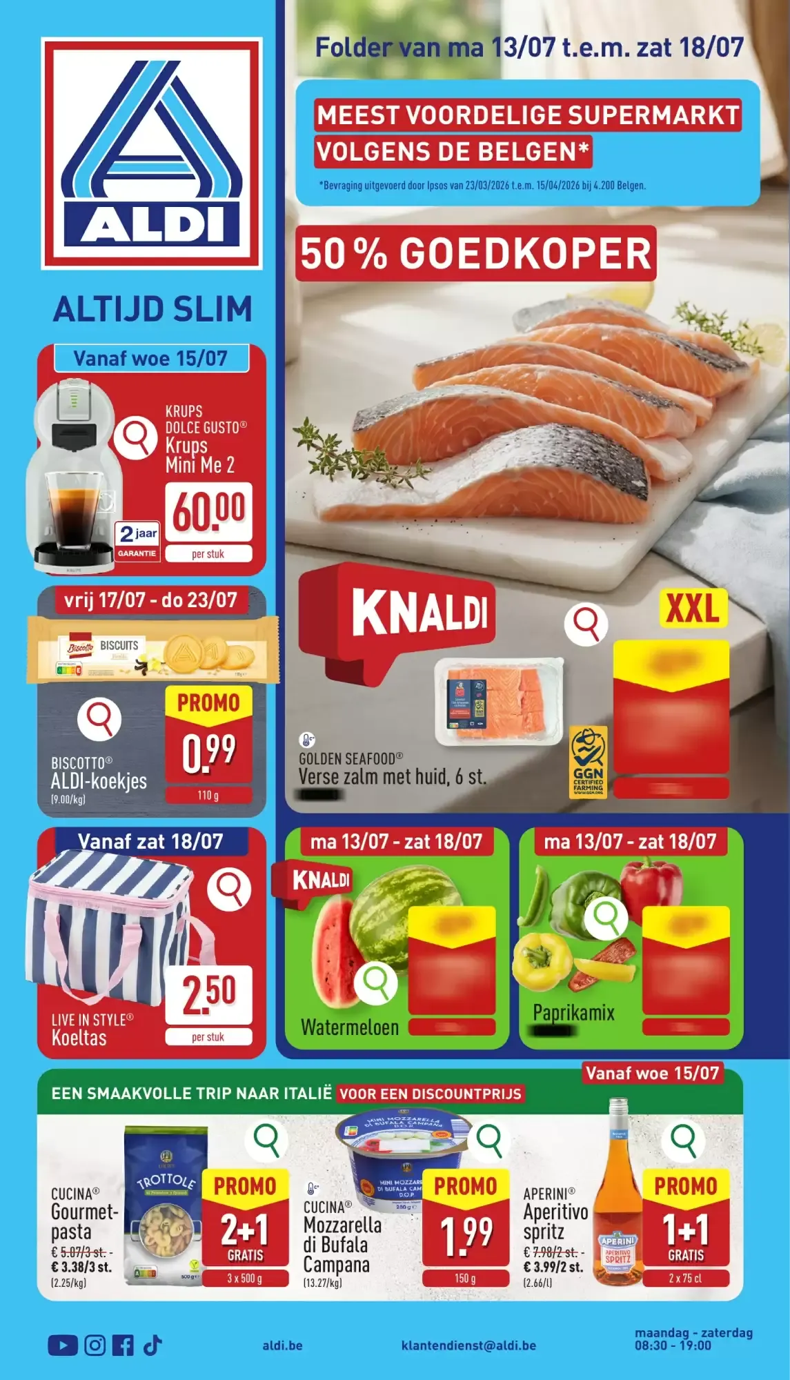 ALDI Folder van ma 13/07 t.e.m. zat 18/07 van 13 juli tot 18 juli 2026 - folder pagina 1