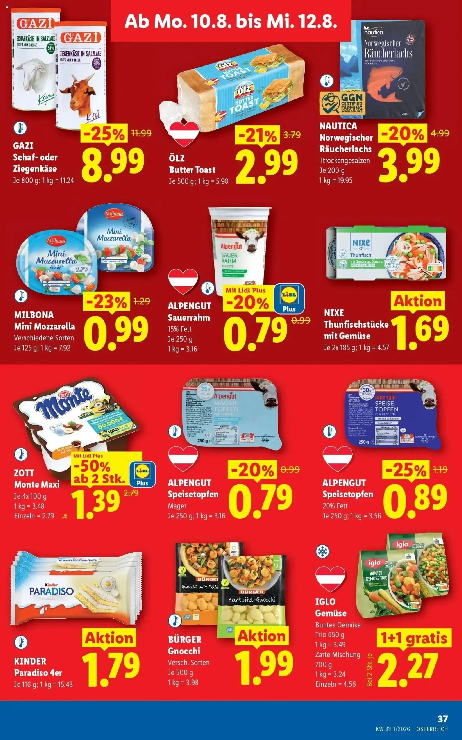 Lidl Plus: Österreichs günstigste Preise von 6. August bis 8. August 2026 - Flugblätt seite 43
