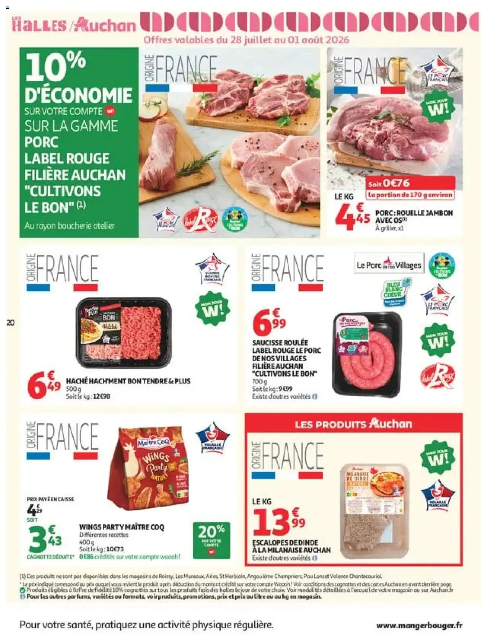 Auchan: Offres du moment du 28 juillet au 9 août 2026 - Catalogue page 20