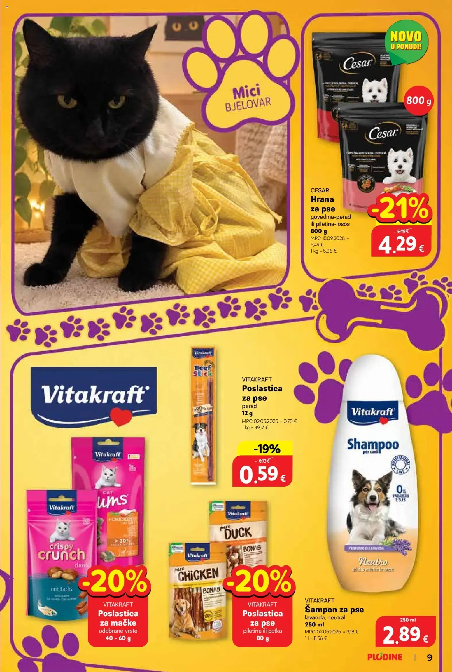 Katalog Plodine Katalog kućni ljubimci novi od 01.10.2026 na listanje > letak digitalni od 1. listopada do 14. listopada 2026. - Pregled Stranica 9